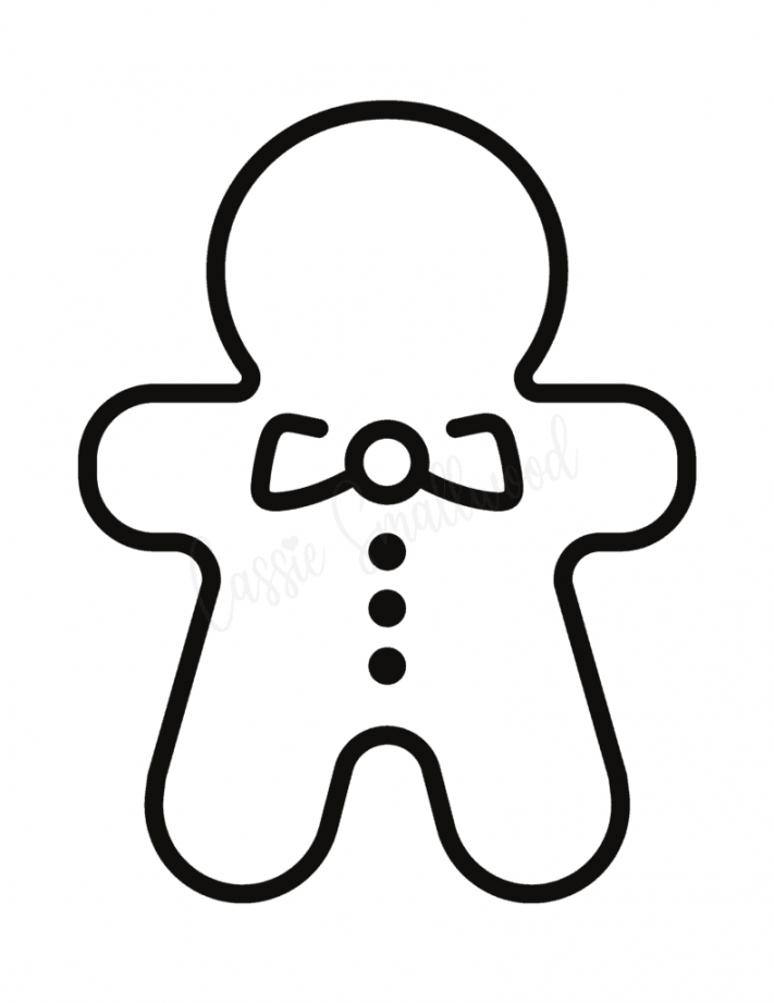 Adorable Gingerbread Man Templates - Cassie Smallwood - FREE Printables - Gingerbread Man Stencil