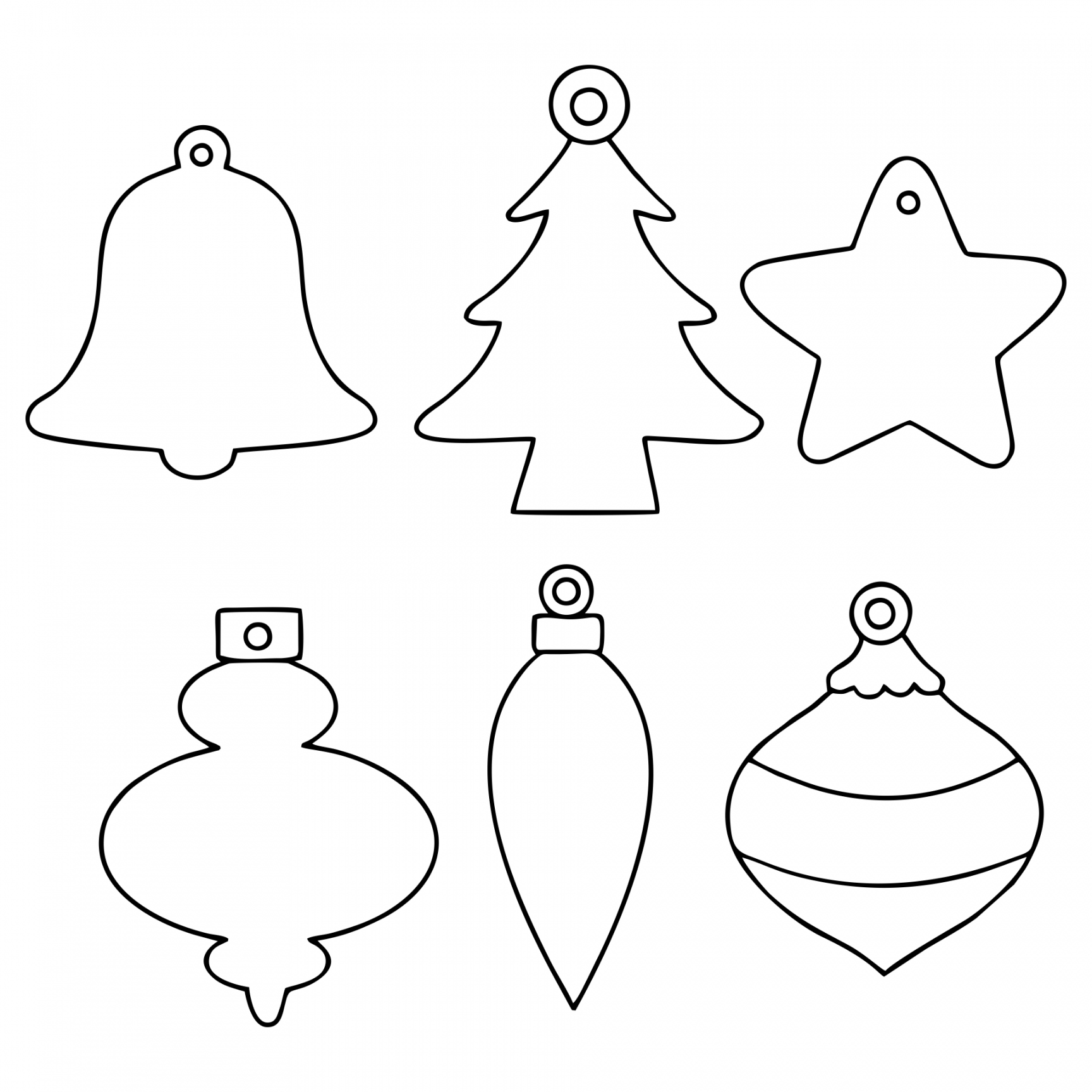 Best Christmas Printable Ornament Shapes - printablee - Ornament Printable