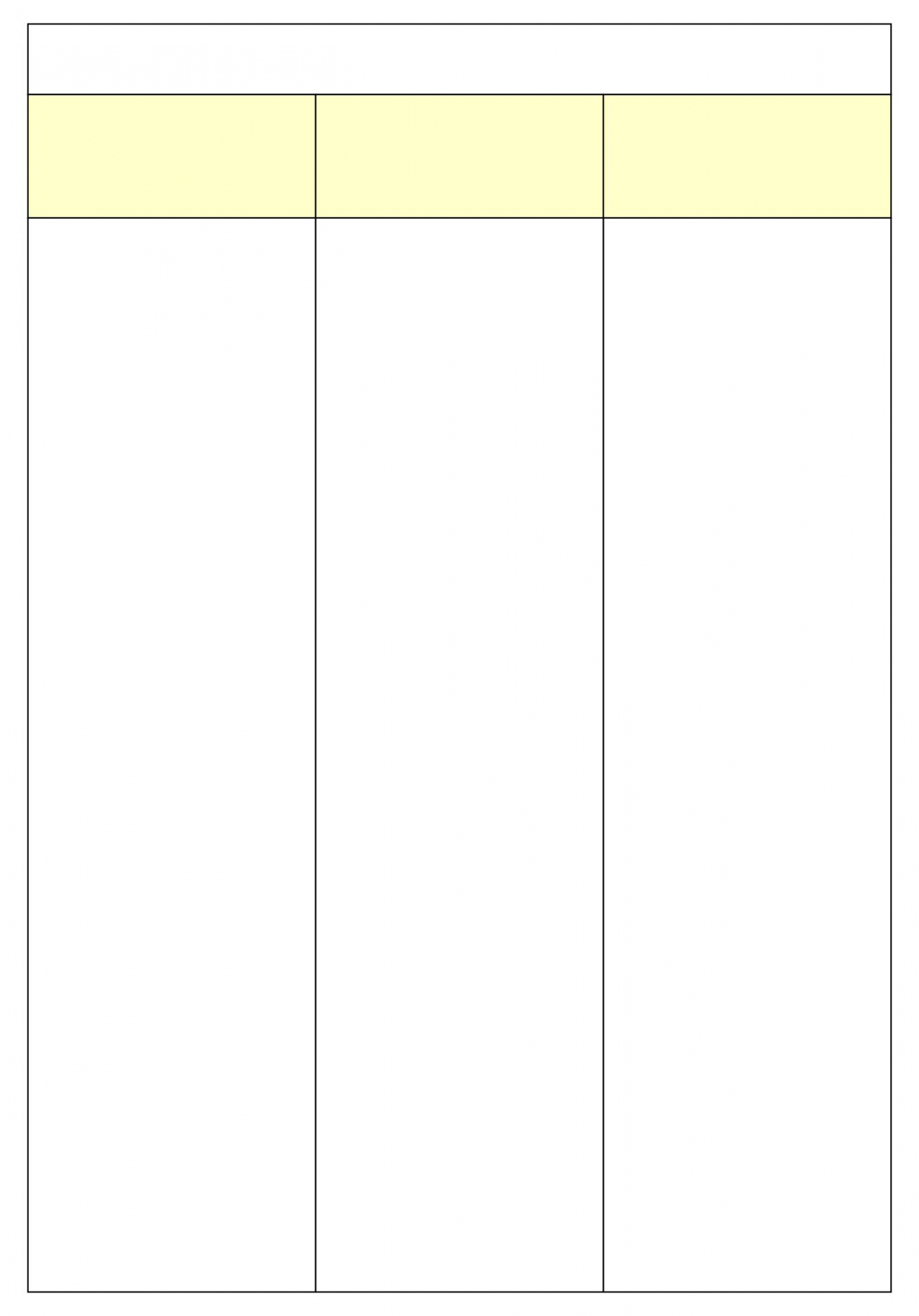 Best  Column Chart Printable Templates - printablee - Three Column Chart