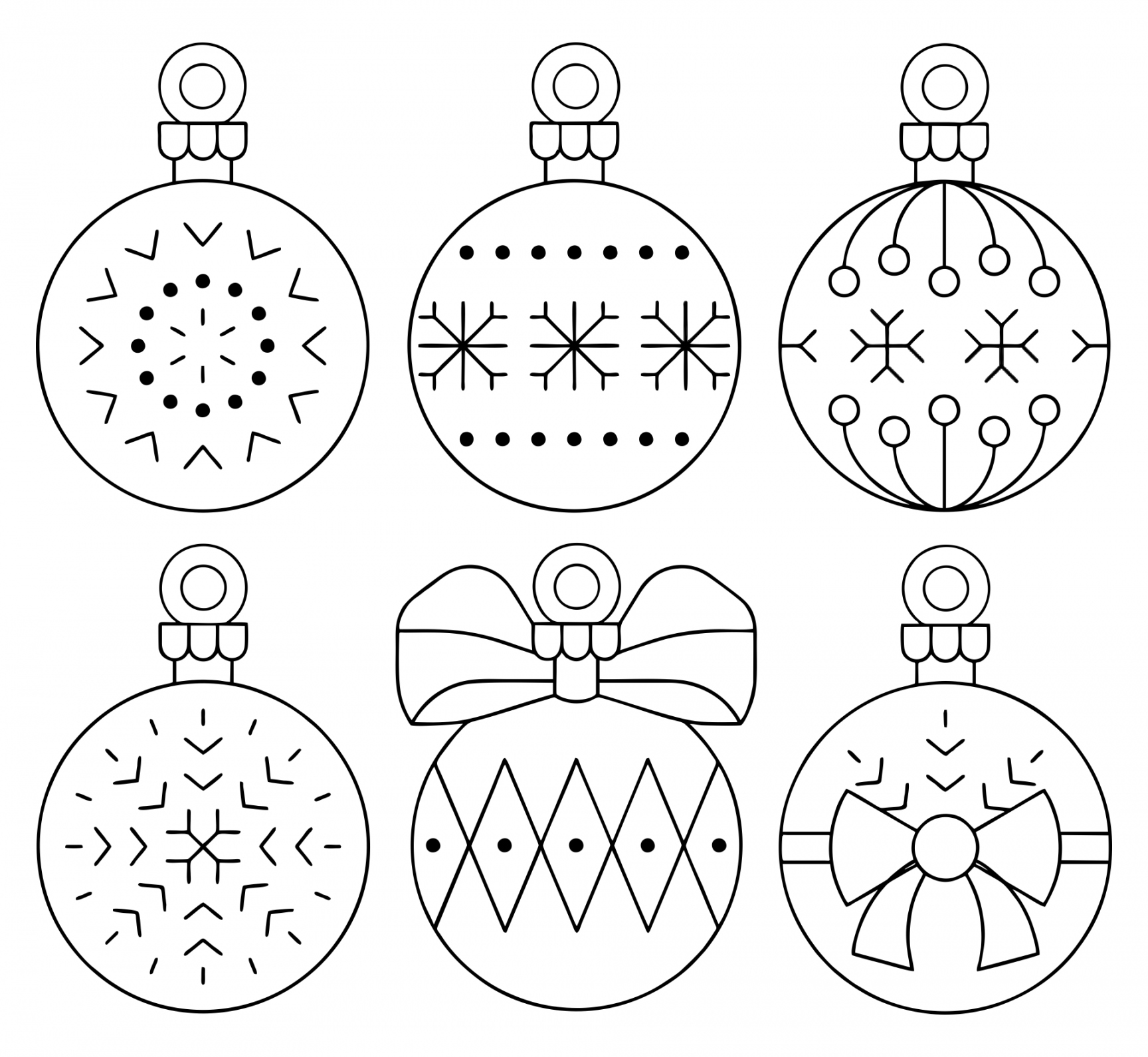 Best Free Printable Christmas Ornament Templates - printablee - Printable Christmas Ornament Templates