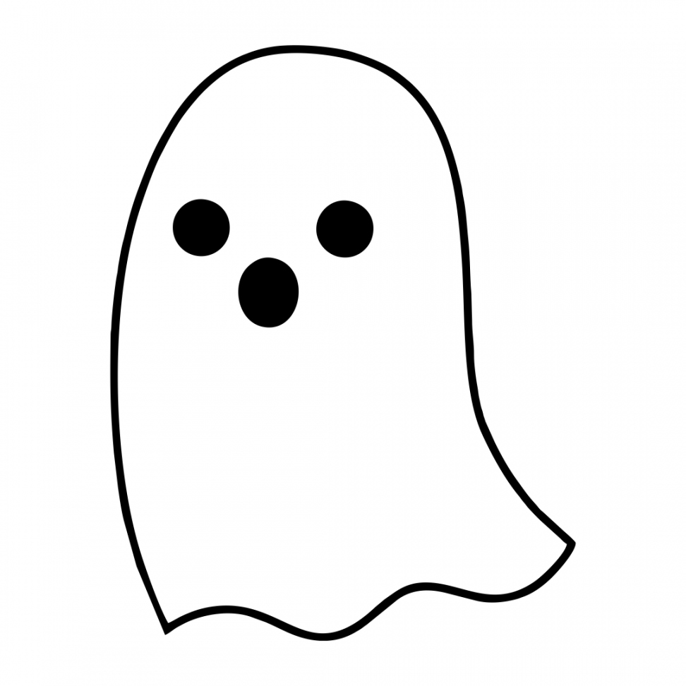 Best Halloween Printable Ghost Template - printablee - Ghost Cut Out Template