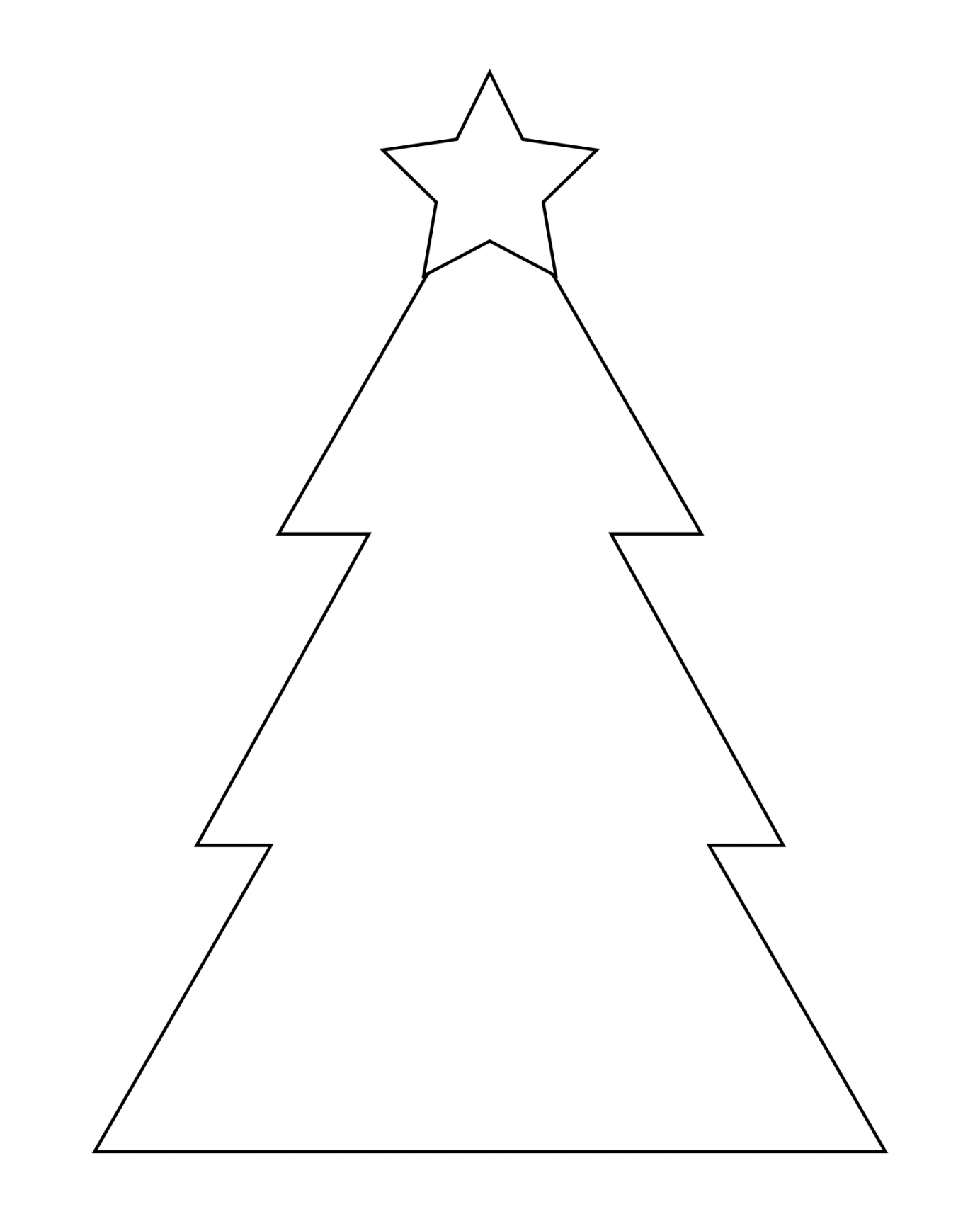 Best Printable Blank Christmas Tree - printablee - Blank Christmas Tree