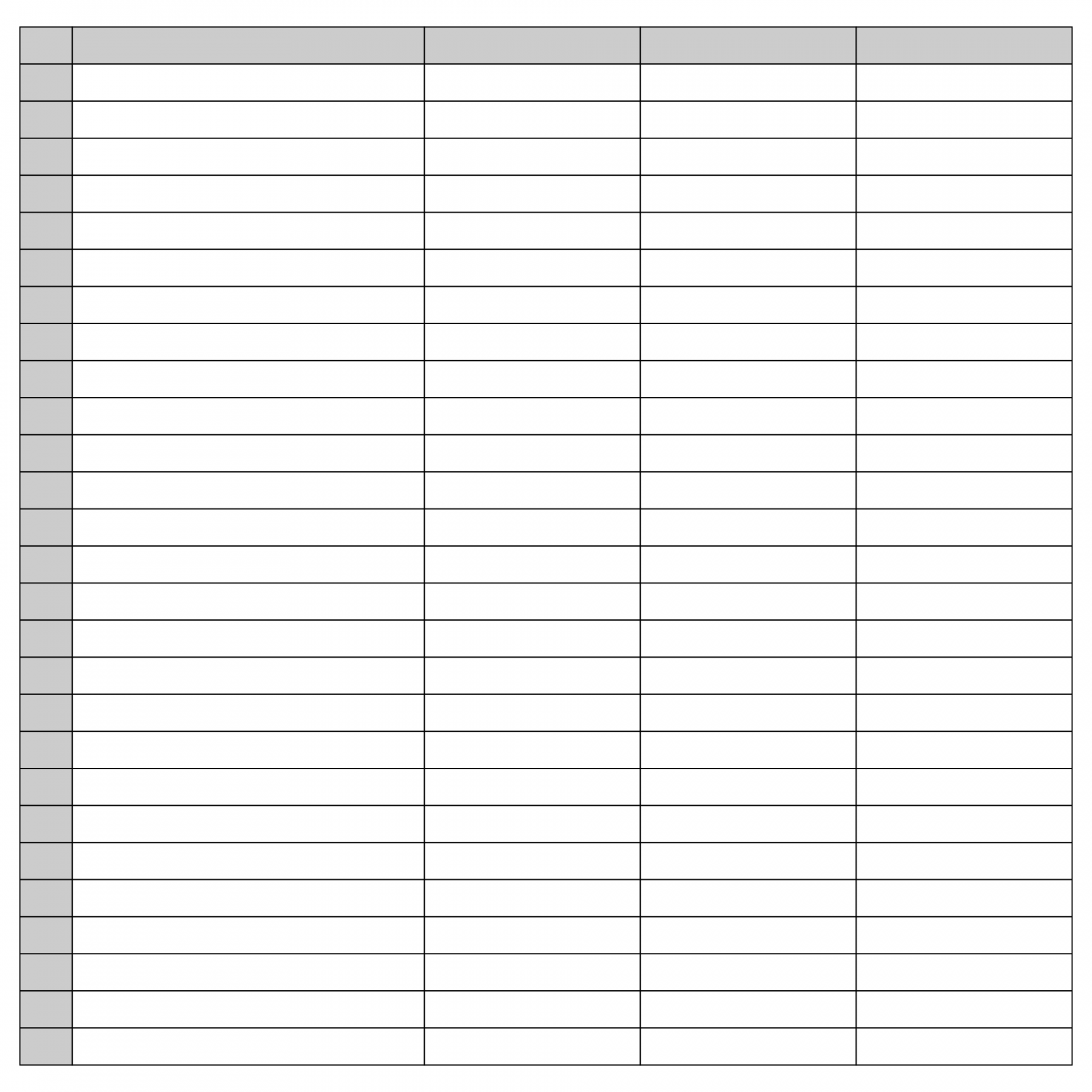 Free Printable Blank 5 Column Chart Templates In PDF PNG And JPG Free Printable Blank 5 Column Chart Templates In PDF PNG And JPG