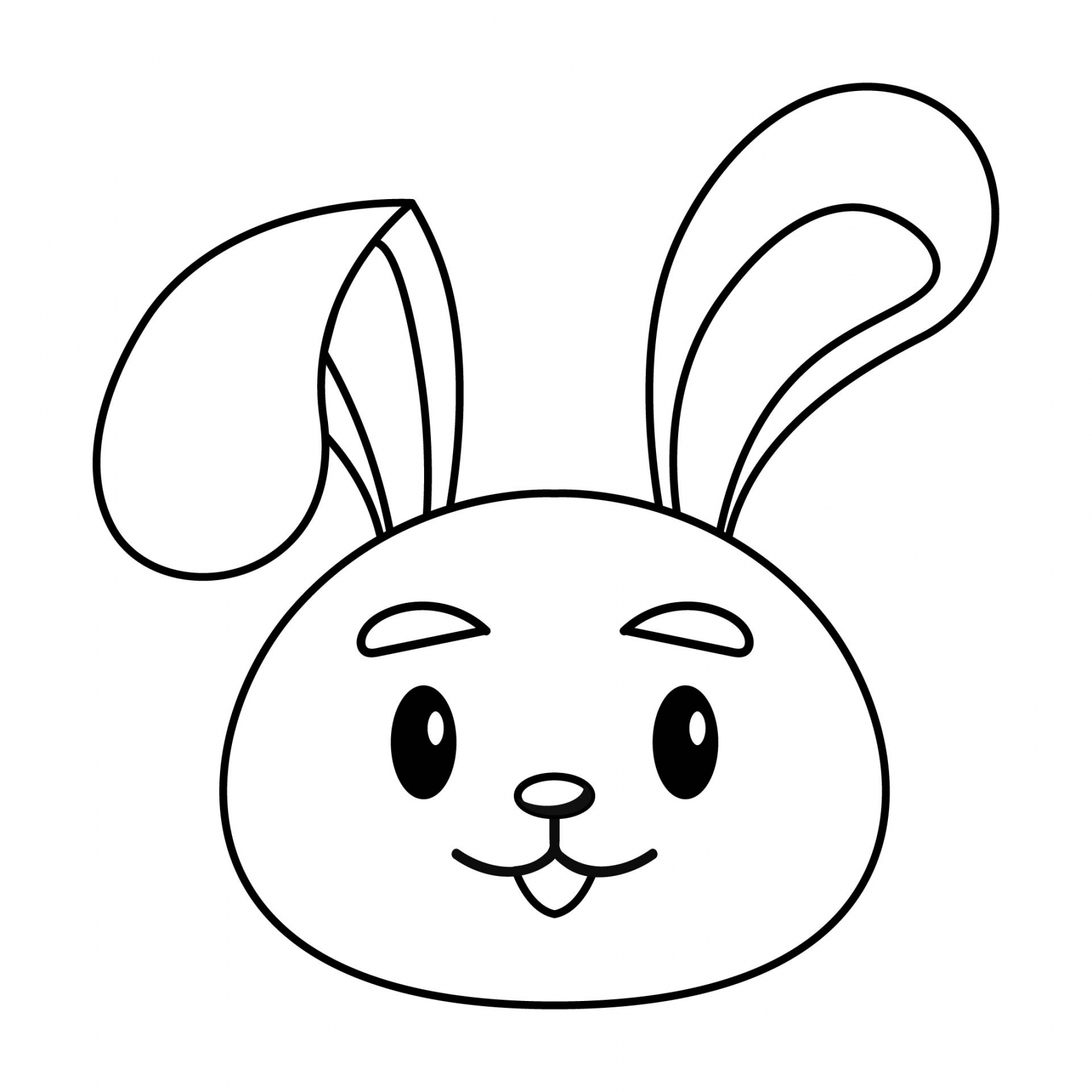 Best Printable Easter Bunny Face - printablee - Bunny Face Template