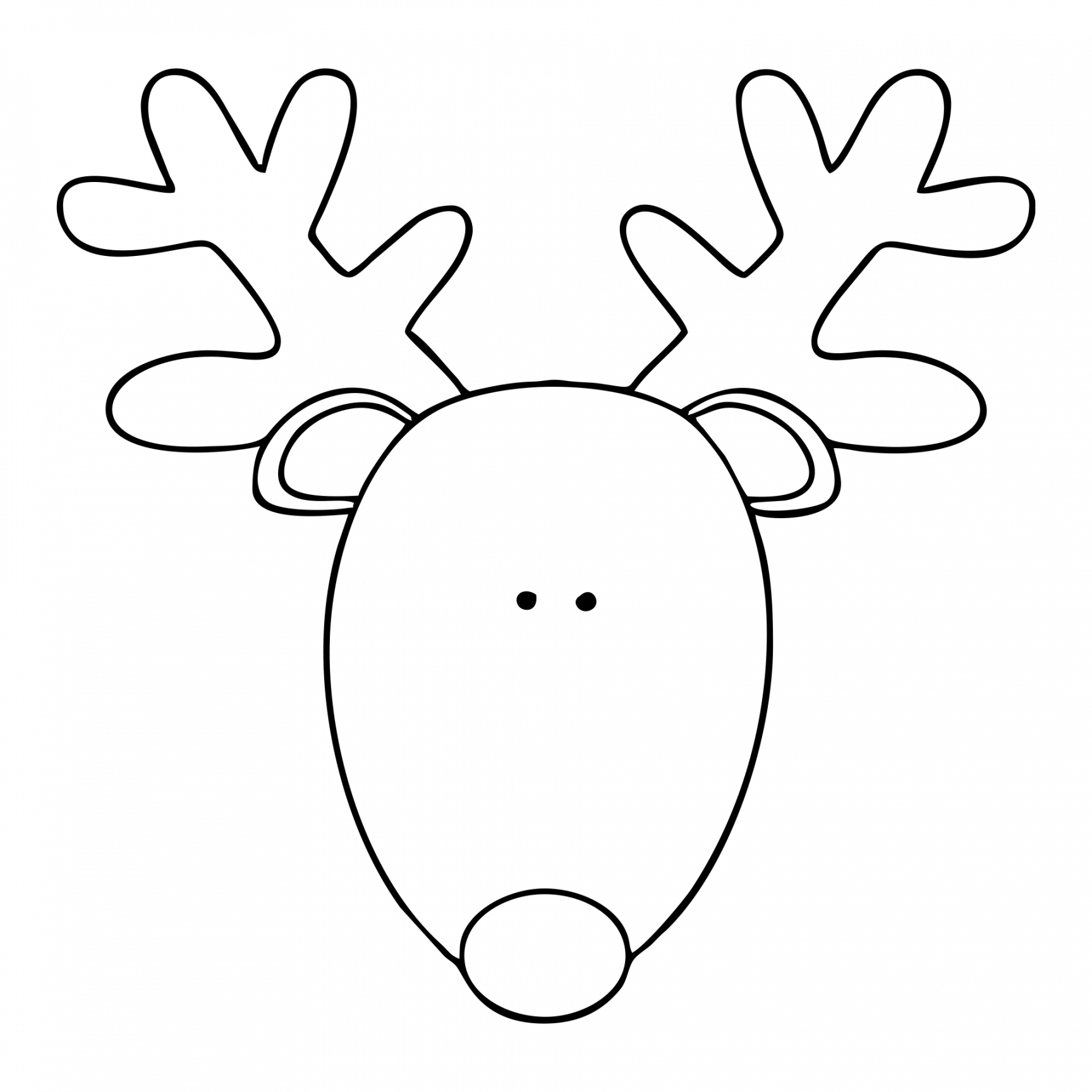 Best Printable Reindeer Patterns - printablee - Free Printable Reindeer Template