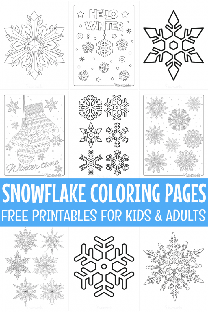 Best Snowflake Coloring Pages & Free Snowflake Templates - FREE Printables - Print Snowflakes