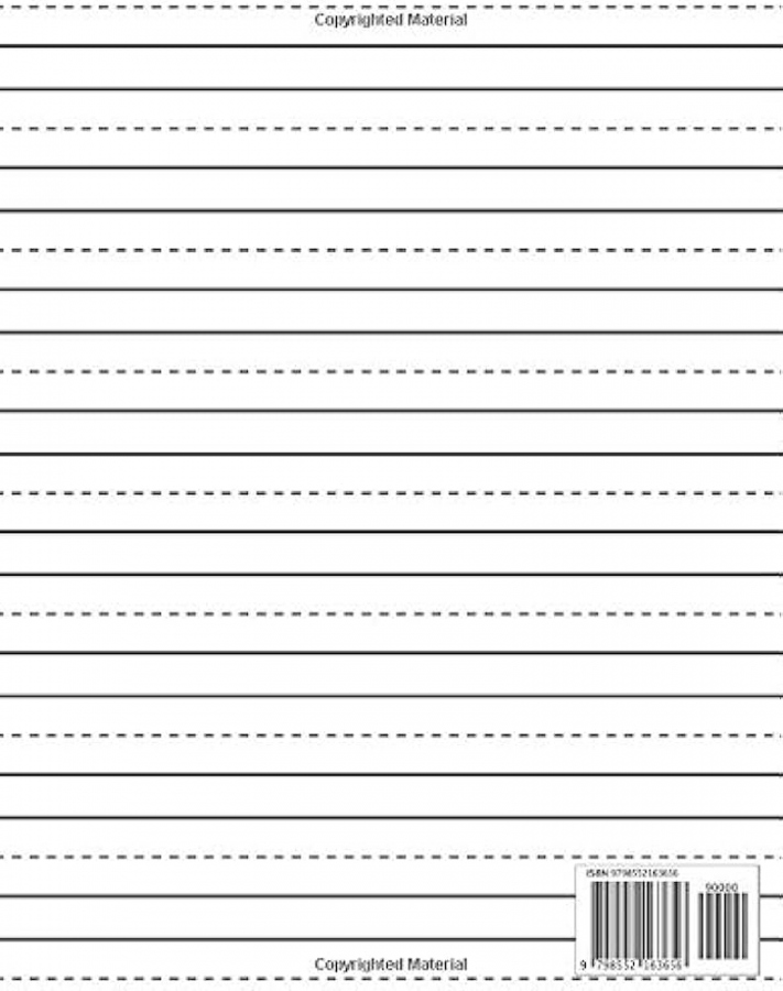 Blank Writing Paper for Preschoolers With Lines:  Blank Handwriting  Practice Sheets With Dotted Lines: Kindergarten Writing Paper With Lines  for  - FREE Printables - Writing Paper With Lines