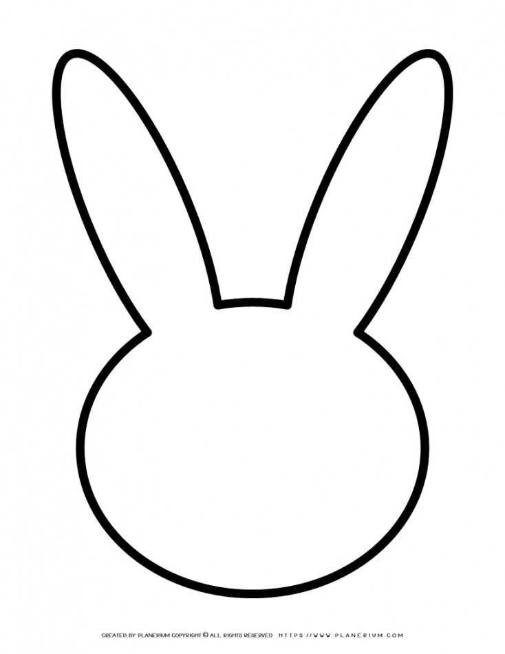 Bunny Face Outline Template - Crafty Fun Awaits! - FREE Printables - Bunny Head Template