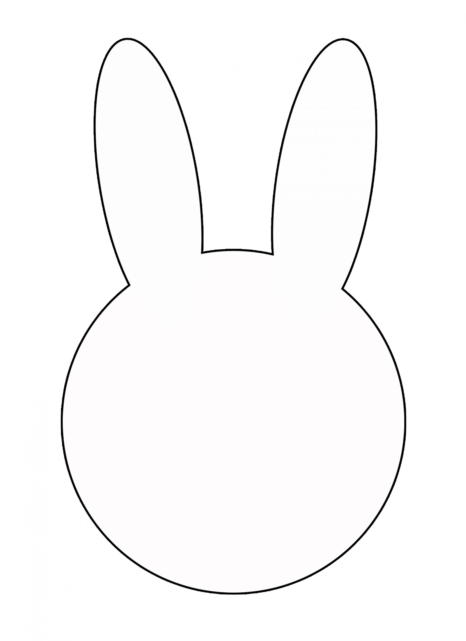 bunny outline Photos of bunny head outline printable template jpeg  - FREE Printables - Bunny Head Template