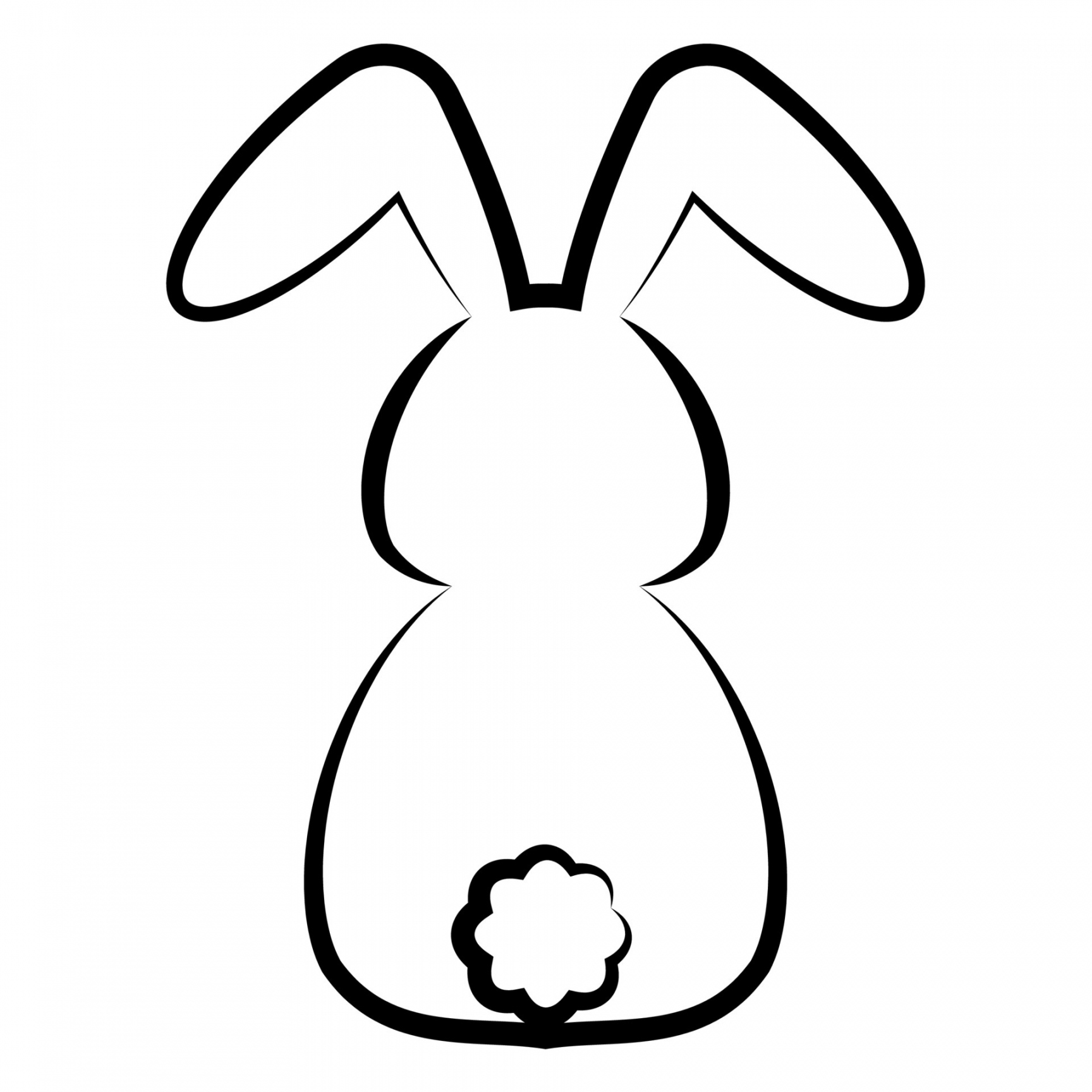 Bunny Outline Vector Art, Icons, and Graphics for Free Download - FREE Printables - Simple Bunny Outline