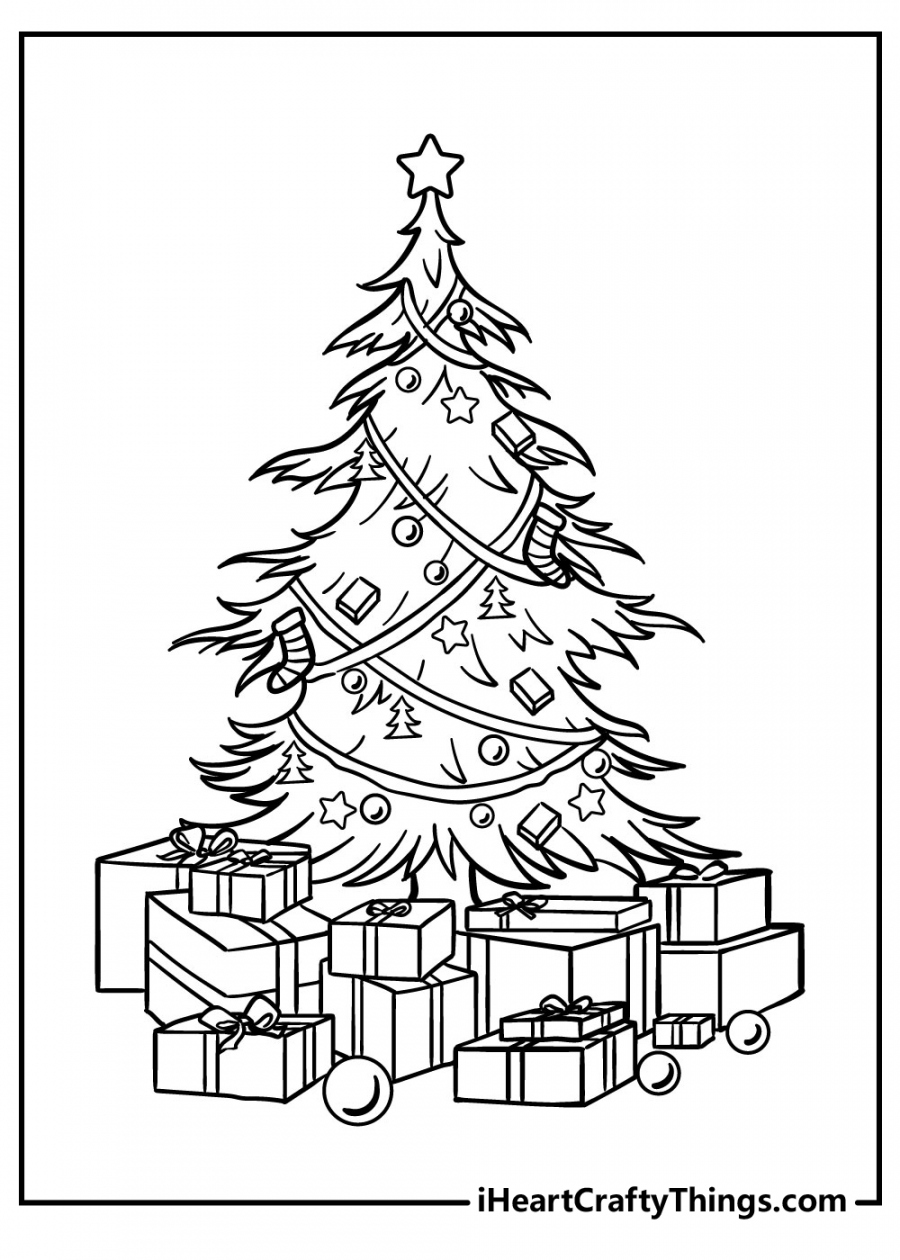 Christmas Tree Coloring Pages (Updated ) - FREE Printables - Free Printable Christmas Tree