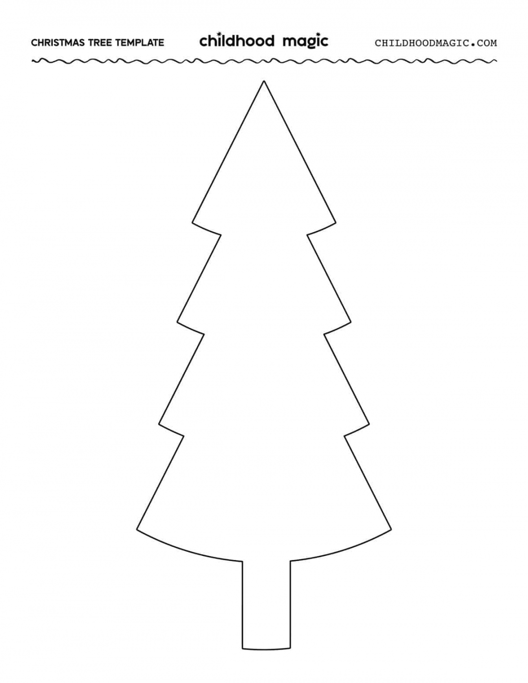 Christmas Tree Template - Free Printables - Childhood Magic - FREE Printables - Christmas Tree Template