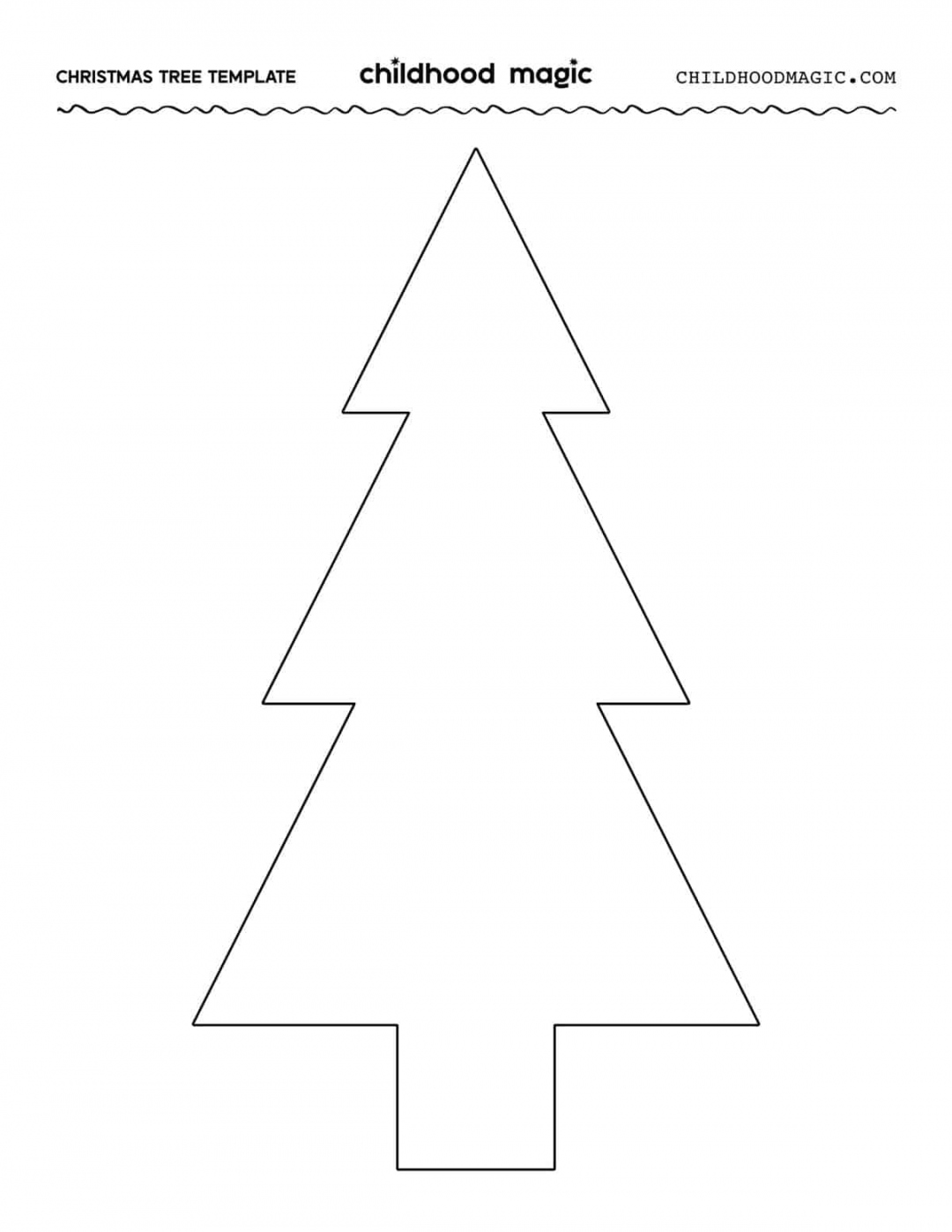 Christmas Tree Template - Free Printables - Childhood Magic - FREE Printables - Christmas Tree Template Printable