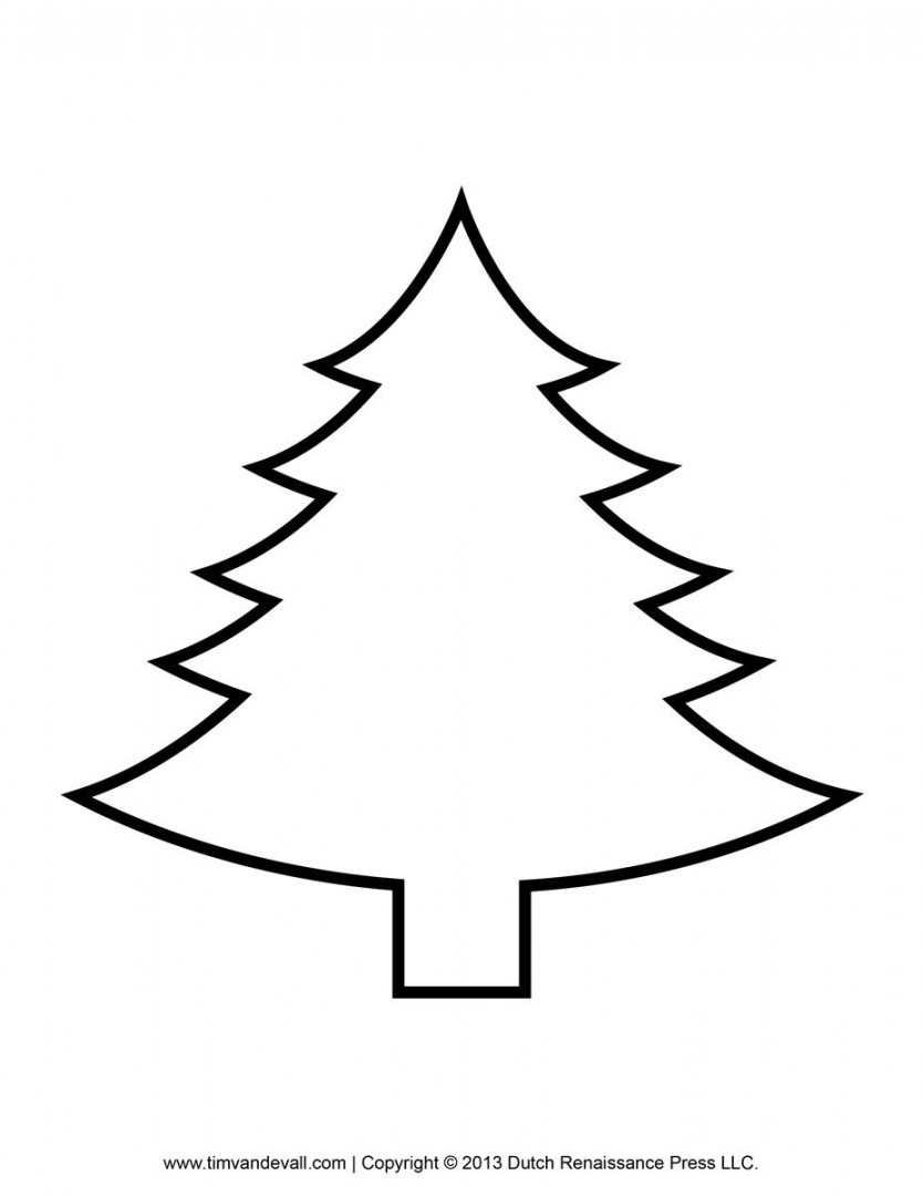 Christmas Tree Template - Printable - Christmas Tree Stencil Printable