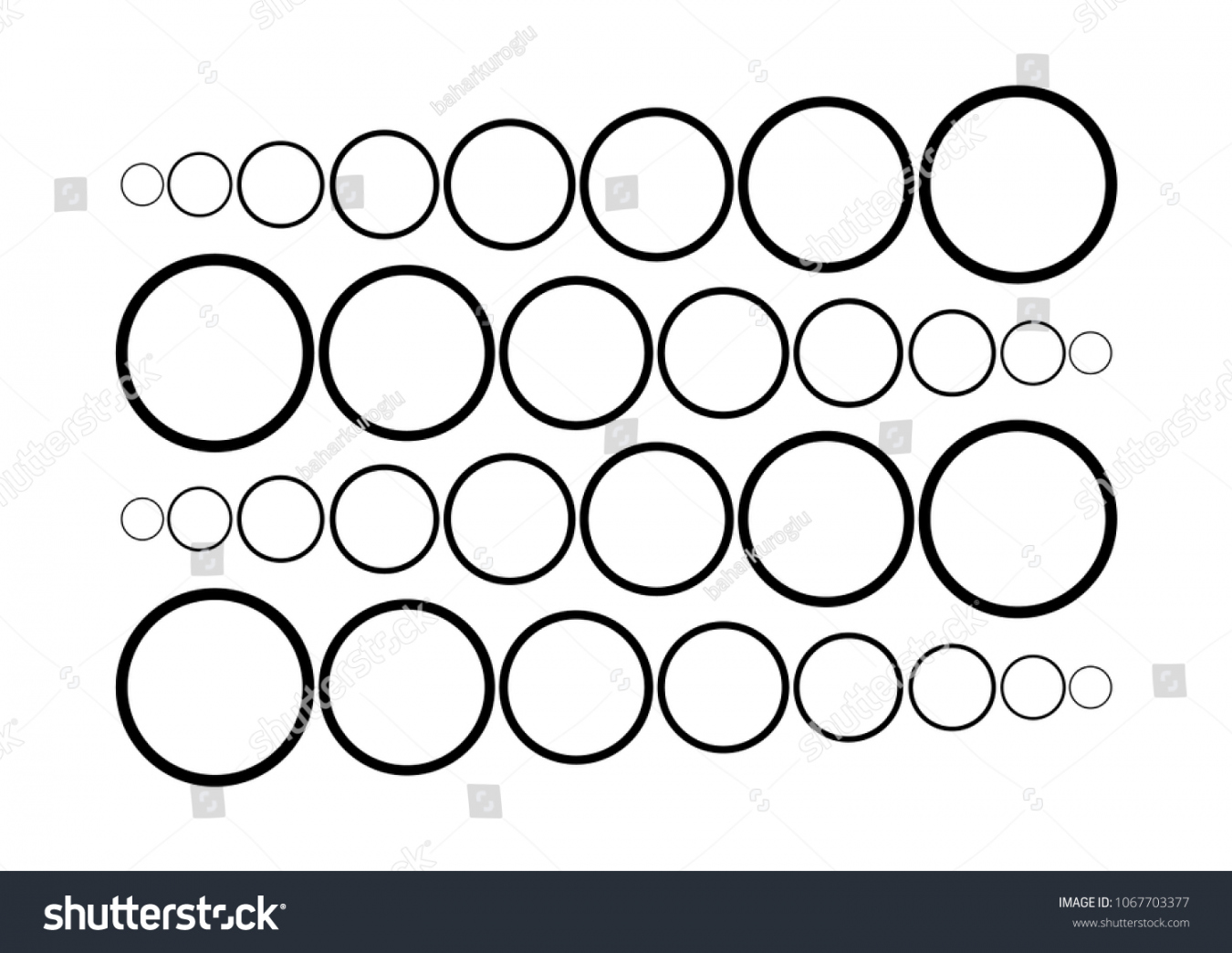 Circles Different Sizes Stock Vector (Royalty Free)   - FREE Printables - Different Circle Sizes
