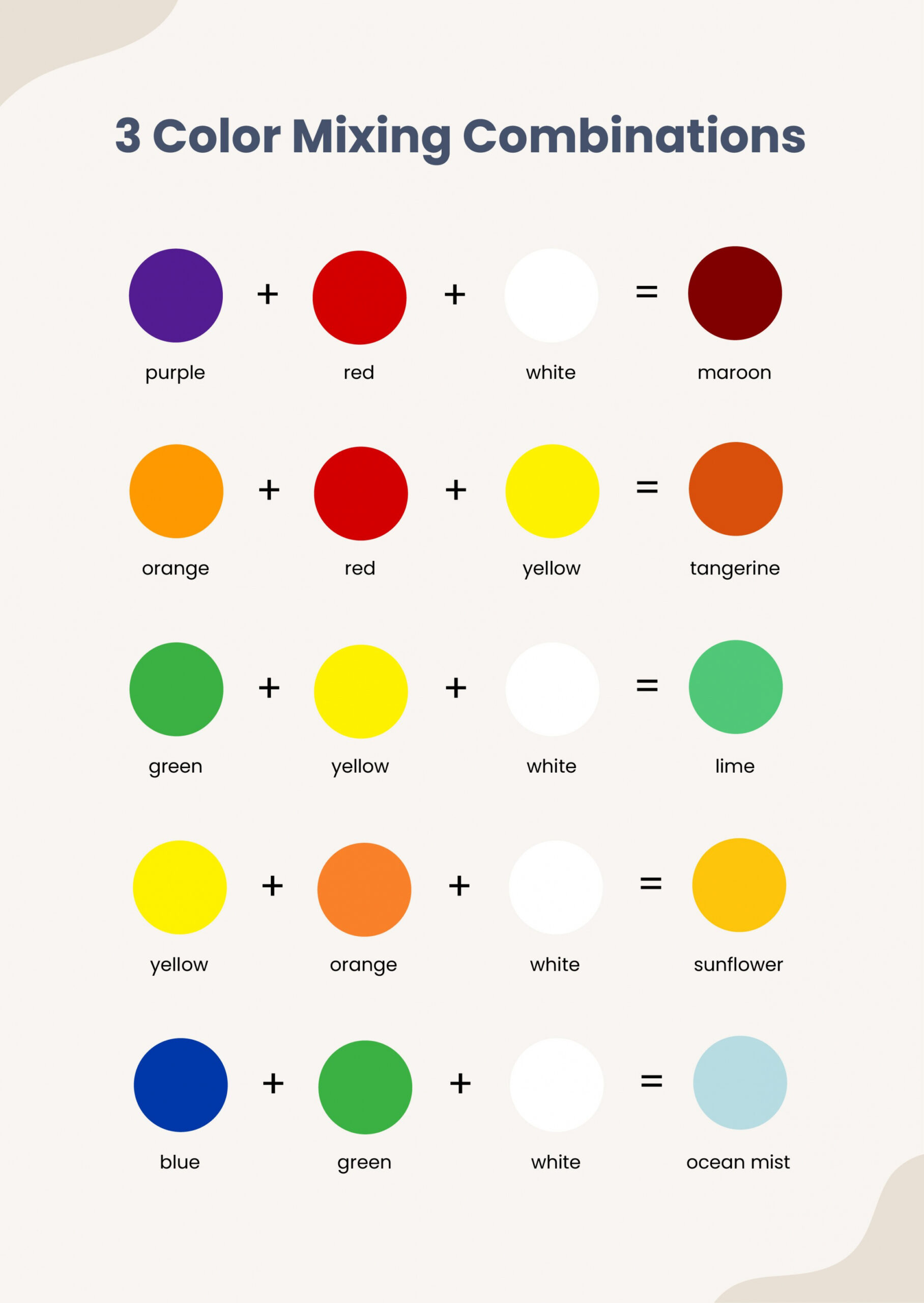 Color Mix Chart - Templates, Free, Download  Template - Free Color Mixing Chart