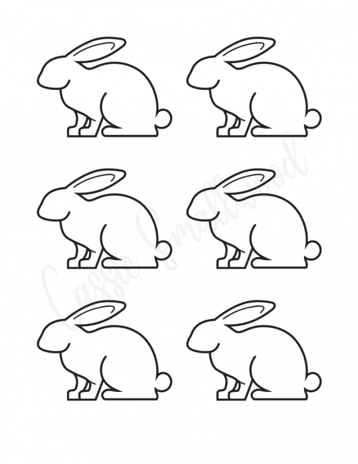Cute Bunny Templates - Cassie Smallwood - FREE Printables - Bunny Cut Outs