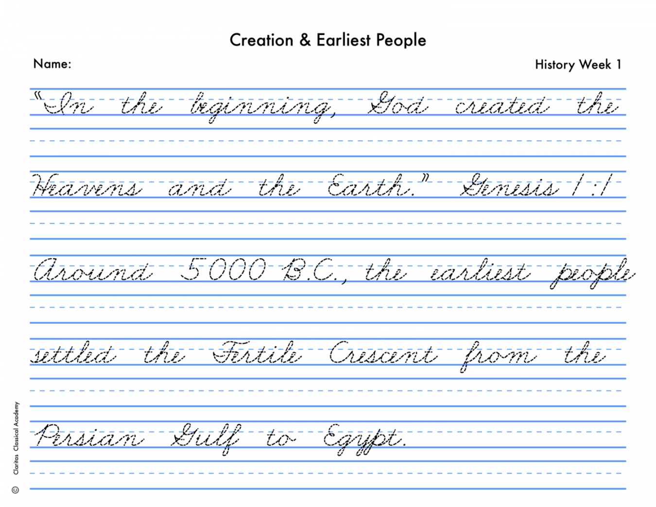 Cycle  Cursive Handwriting Sheets: PDF Download — Claritas Publishing - FREE Printables - Handwriting Paper Pdf