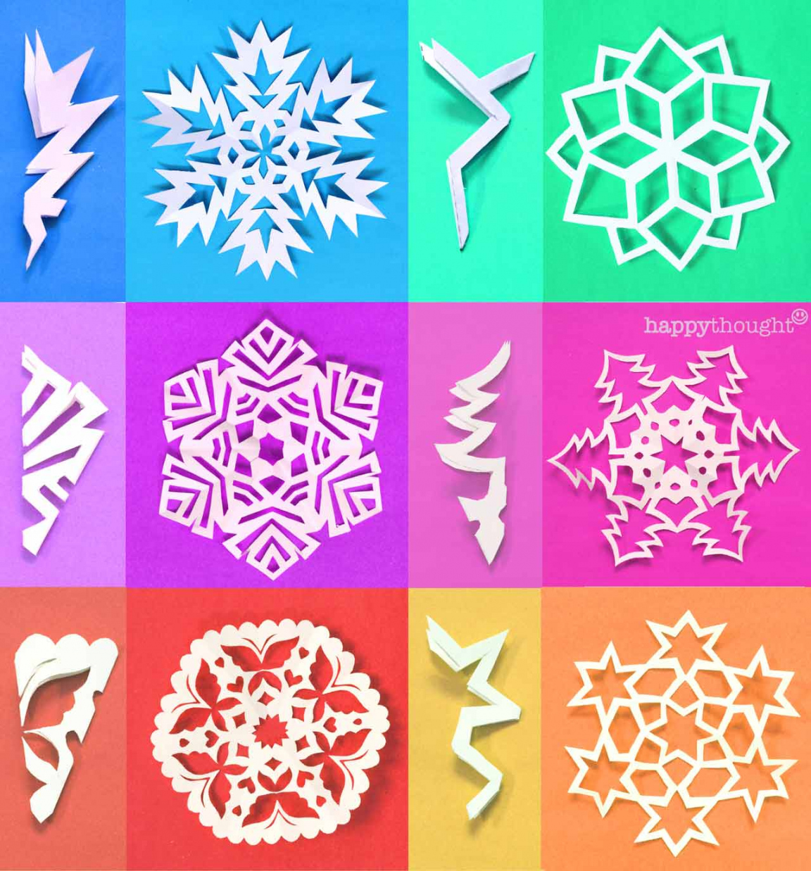 DIY snowflake templates: Affordable Christmas decoration  - FREE Printables - Snowflake Designs