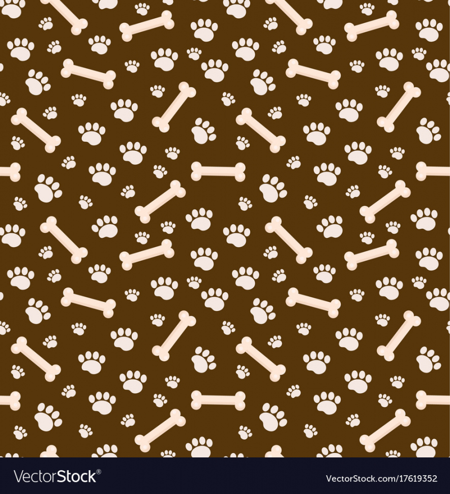 Dog bones seamless pattern bone and traces Vector Image - FREE Printables - Dog Bone Pattern