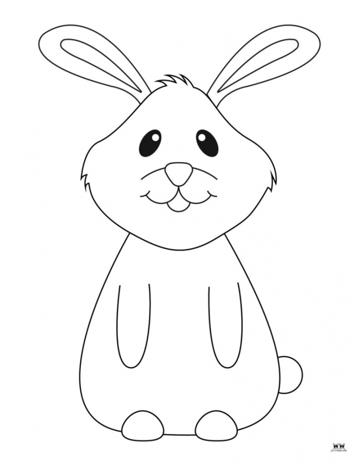 Easter Bunny Templates & Outlines -  FREE Pages  Printabulls - FREE Printables - Bunny Printable Template