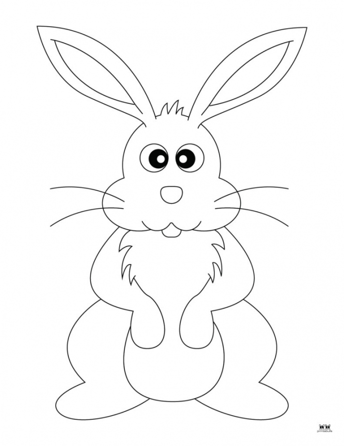 Easter Bunny Templates & Outlines -  FREE Pages  Printabulls - FREE Printables - Printable Easter Bunny Template