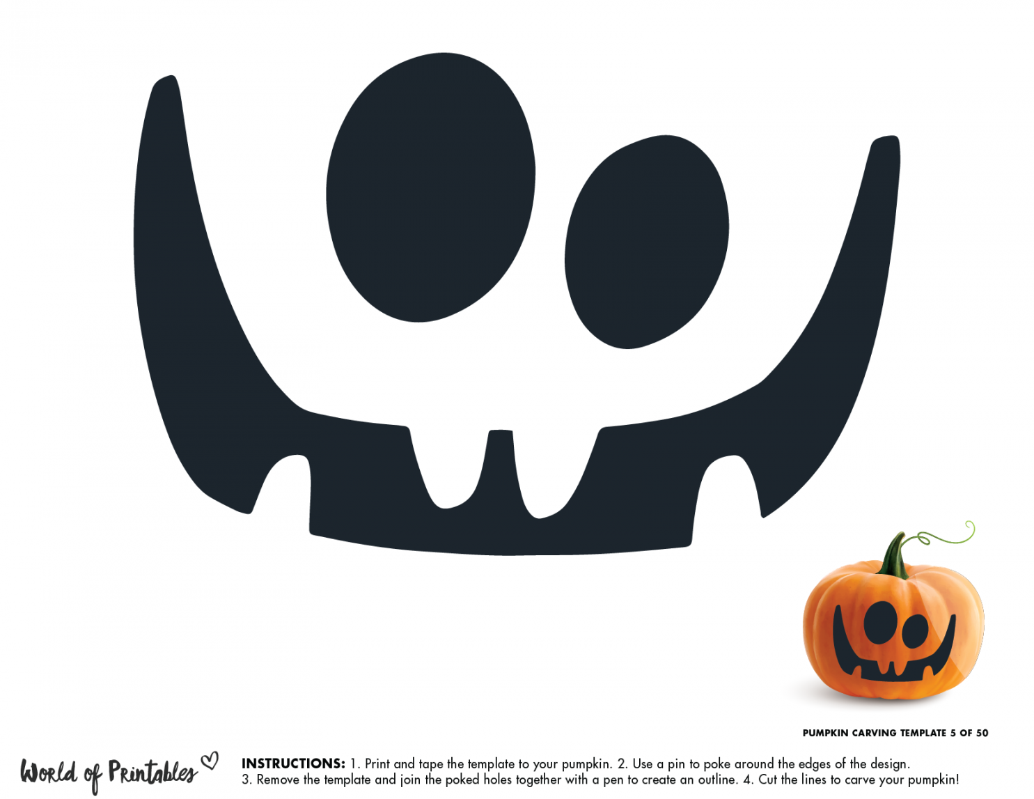 Easy Pumpkin Carving Stencils + The Ultimate Guide To Pumpkin  - FREE Printables - Pumpkin Templates