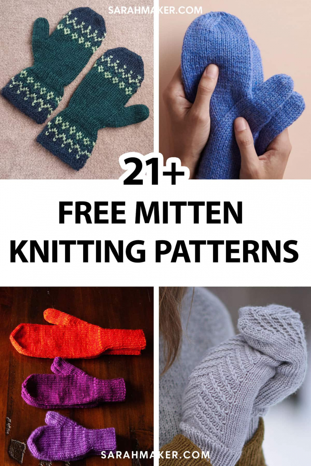 Free Mitten Knitting Patterns - Sarah Maker - FREE Printables - Mitten Pattern