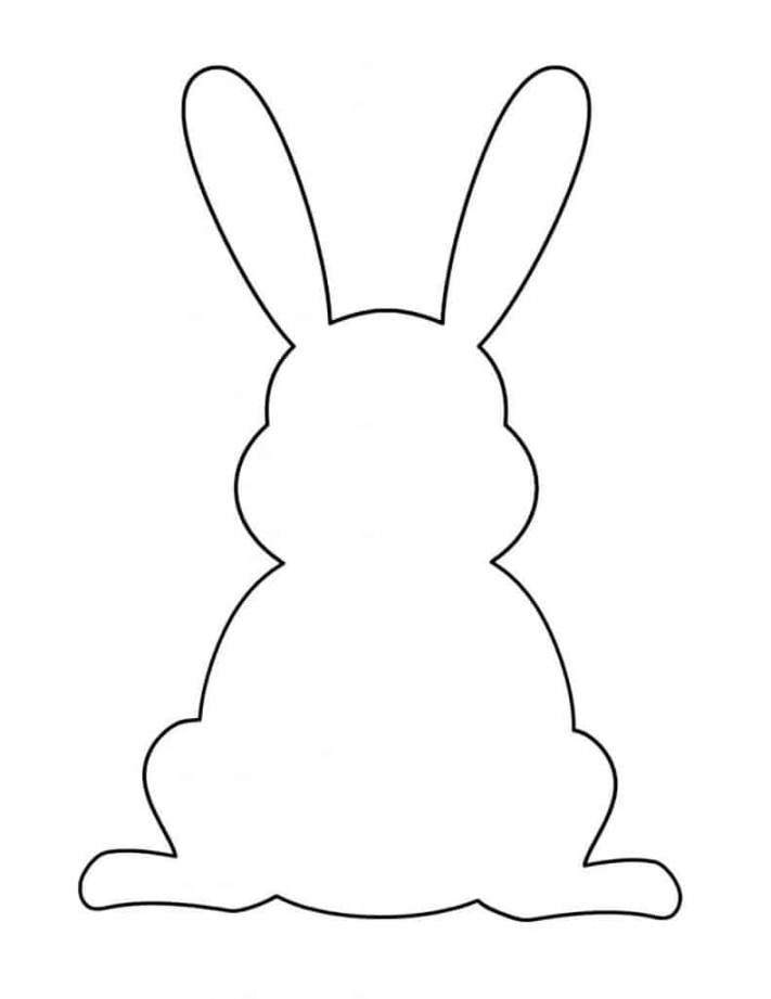 Free Printable Bunny Templates - Daily Printables - FREE Printables - Simple Bunny Outline
