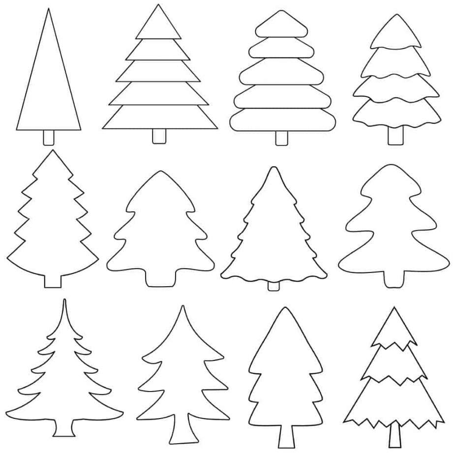 Free Printable Christmas Tree Templates - Daily Printables - FREE Printables - Pine Tree Template