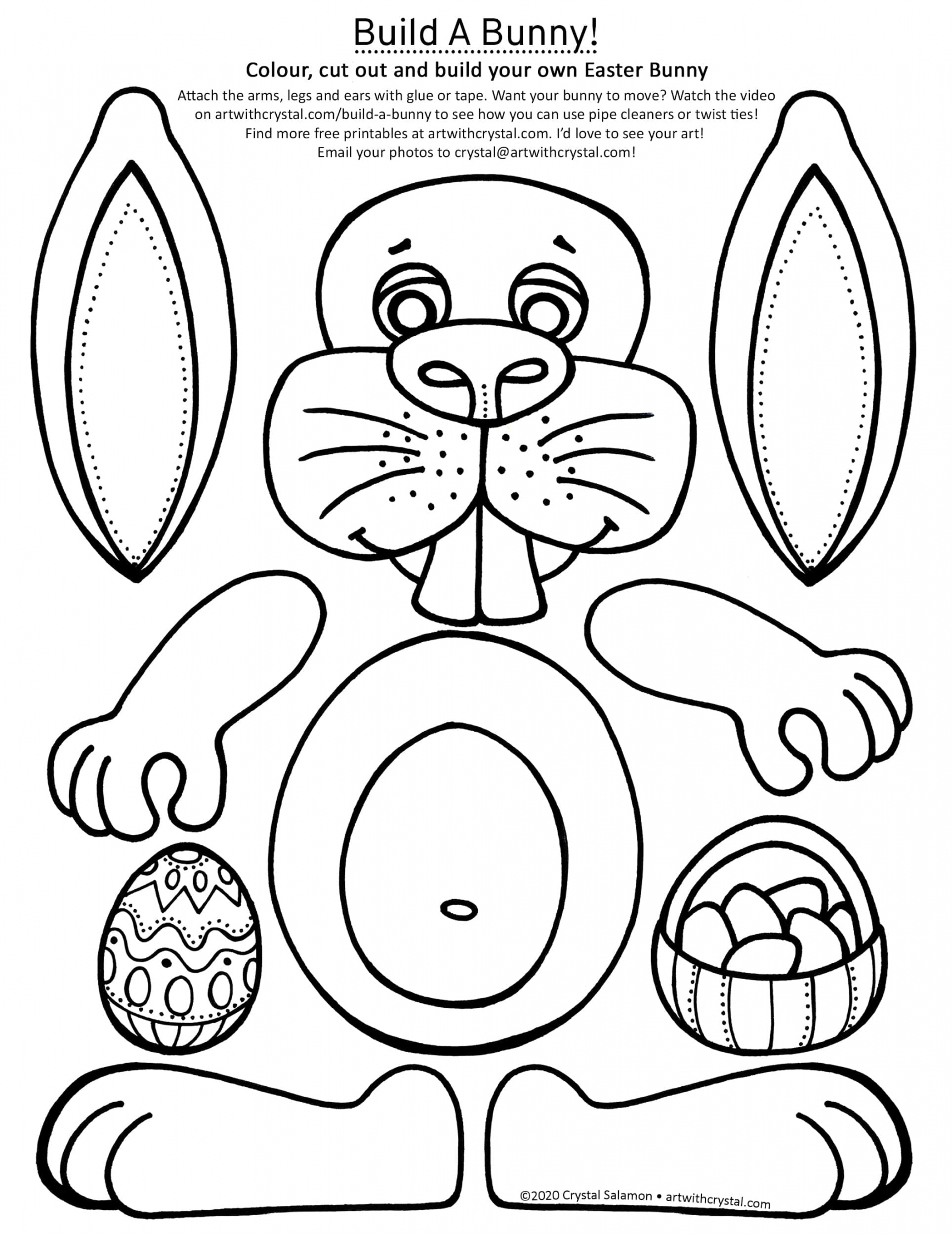 Free Printable Easter Bunny Kid