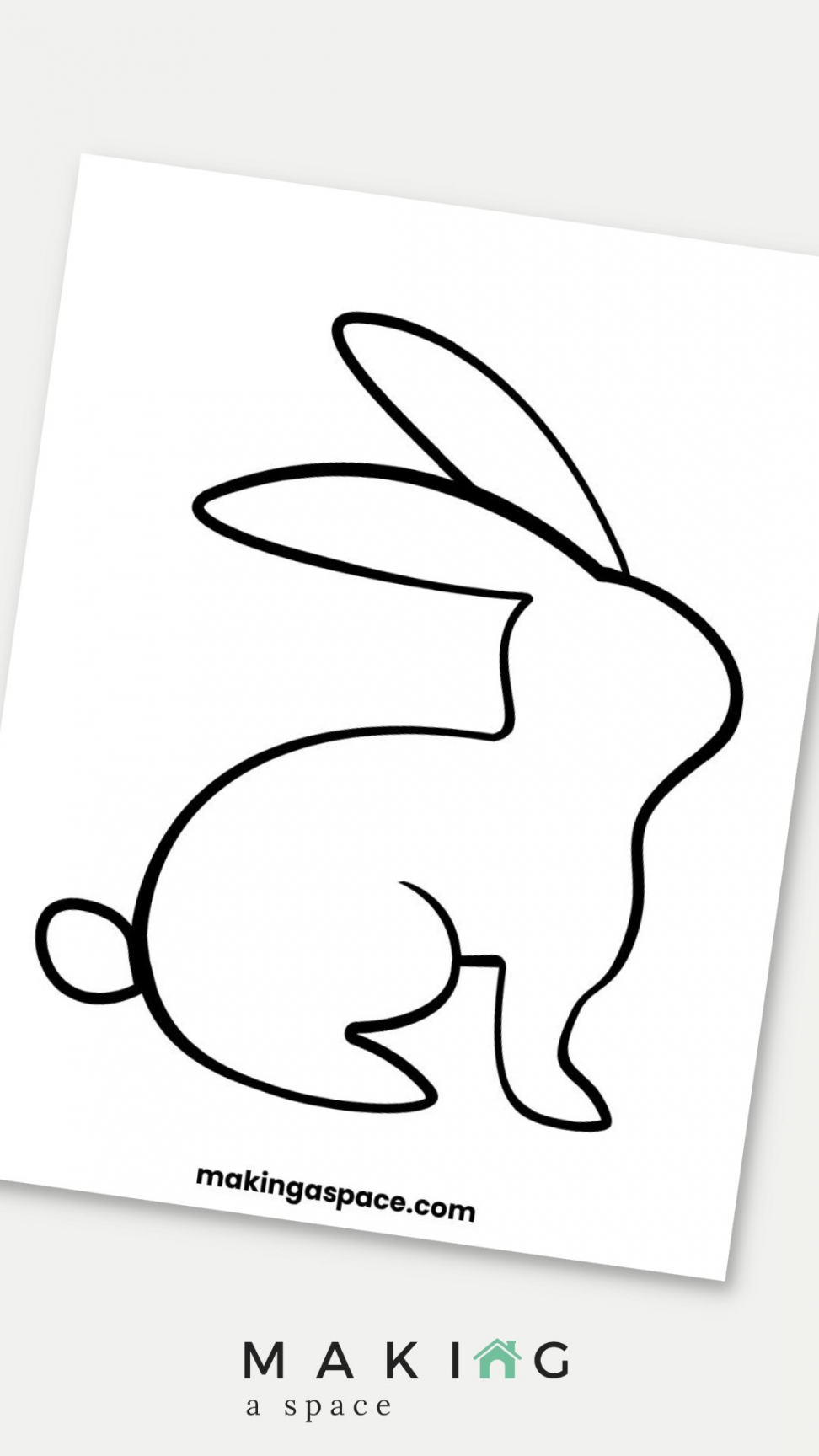 Free Printable Easter Bunny Templates - Making A Space - FREE Printables - Bunny Print Out