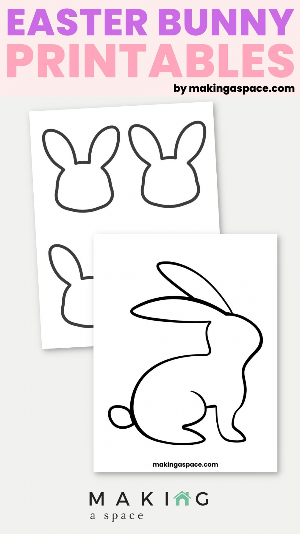 Free Printable Easter Bunny Templates - Making A Space - FREE Printables - Easter Bunny Templates Printable Free