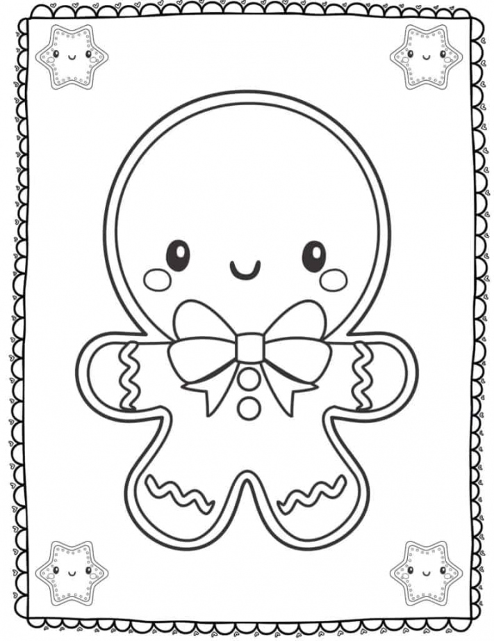 Free Printable Gingerbread Man Coloring Page - Instant PDF Download - FREE Printables - Free Gingerbread Printable