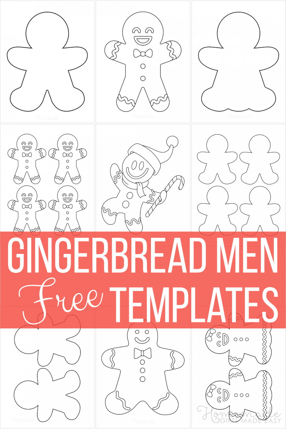 Free Printable Gingerbread Man Templates & Coloring Pages - FREE Printables - Free Gingerbread Printable