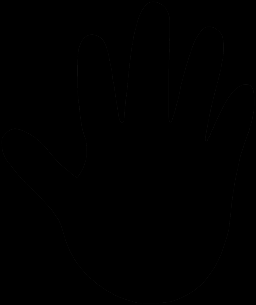 outline of a hand printable All FREE Printables