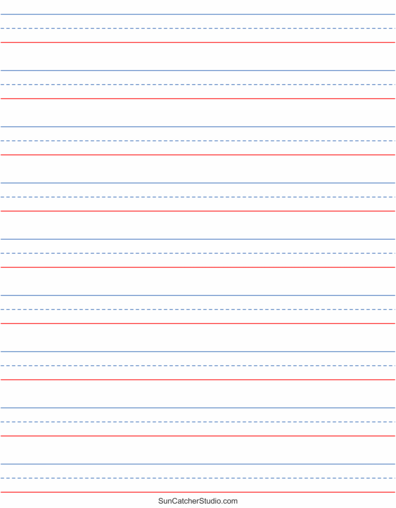 primary lined paper template All FREE Printables