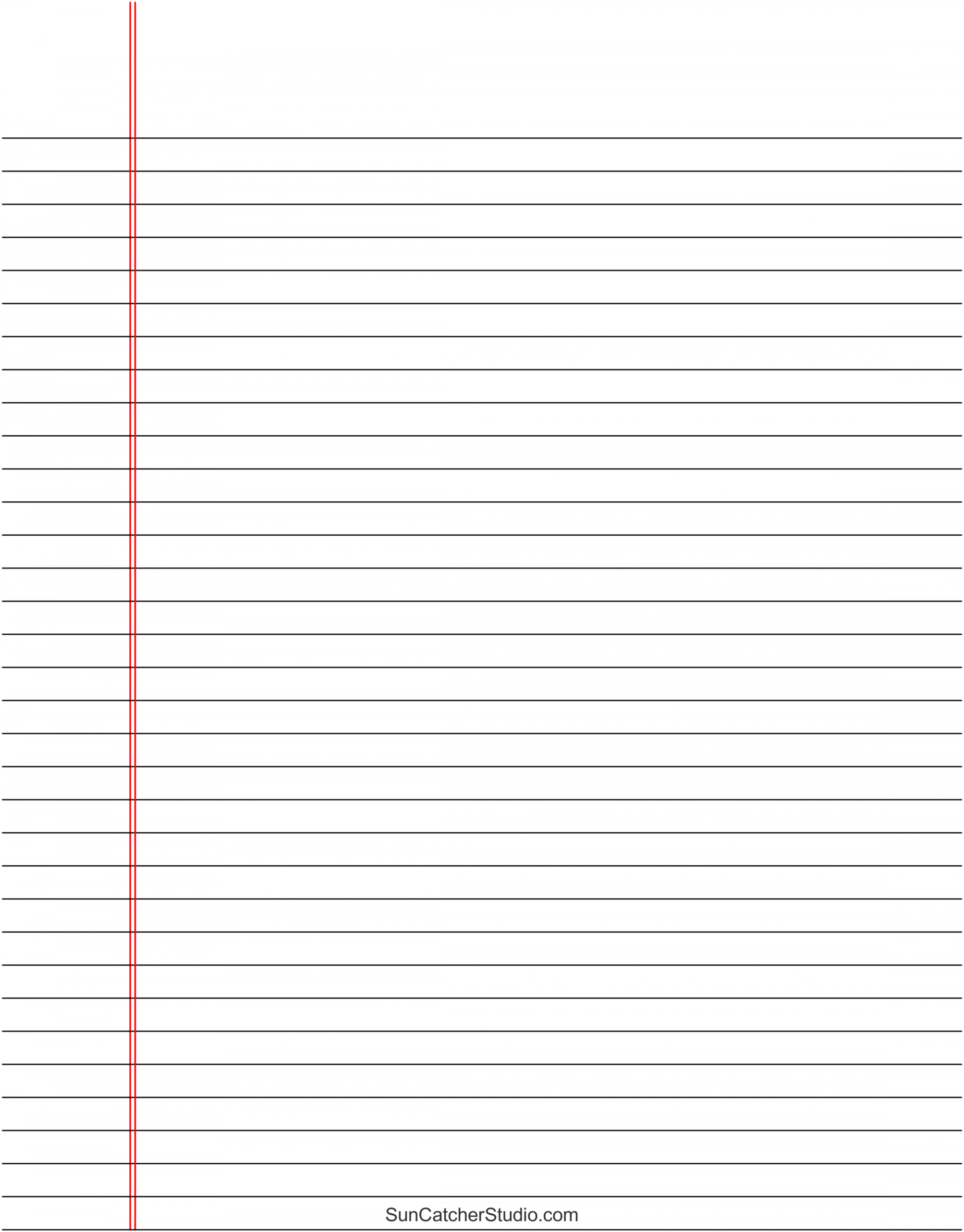 Free Printable Lined Paper (Handwriting, Notebook Templates) – DIY  - FREE Printables - Lined Paper Template Free