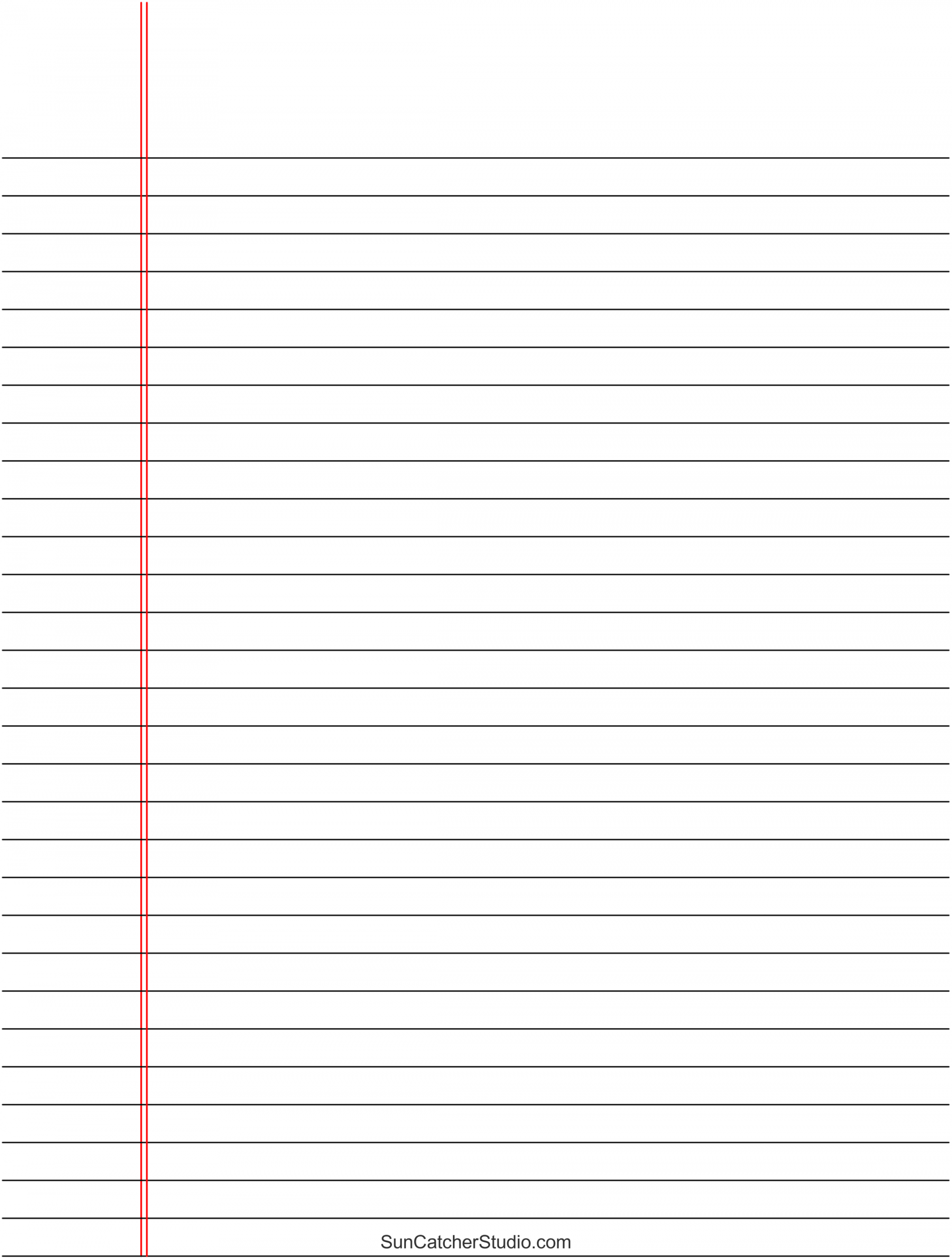 Free Printable Lined Paper (Handwriting, Notebook Templates) – DIY  - FREE Printables - Printable Wide Ruled Paper