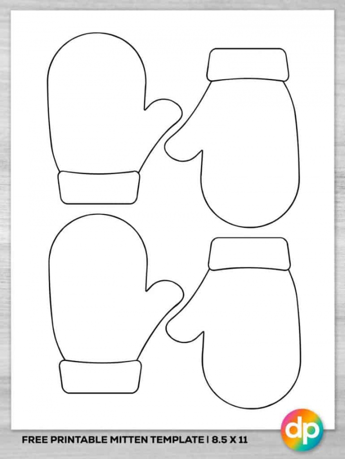 Free Printable Mitten Templates - Daily Printables - FREE Printables - Free Printable Printable Mitten Pattern