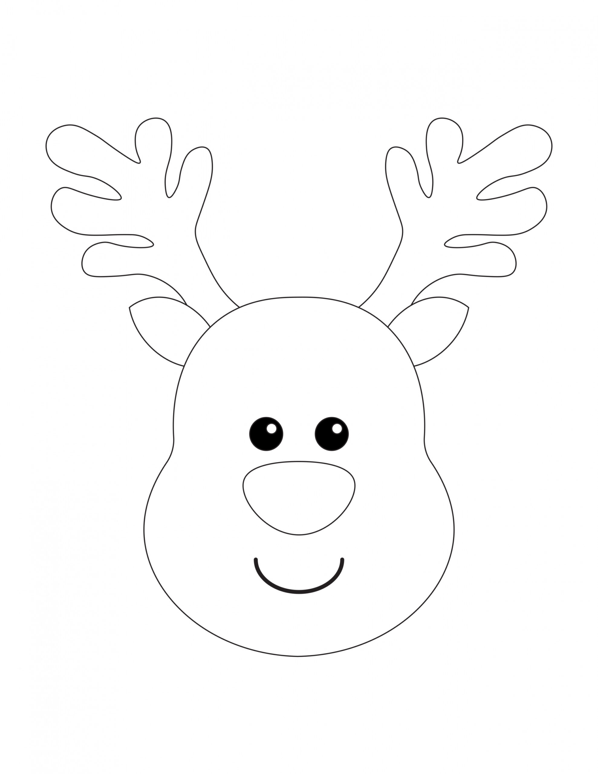 Free Printable Reindeer Templates - Daily Printables - FREE Printables - Reindeer Face Template