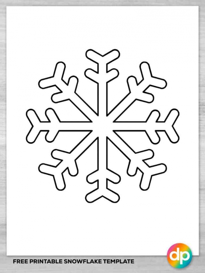 Free Printable Snowflake Template - Daily Printables - FREE Printables - Snowflake Template Pdf