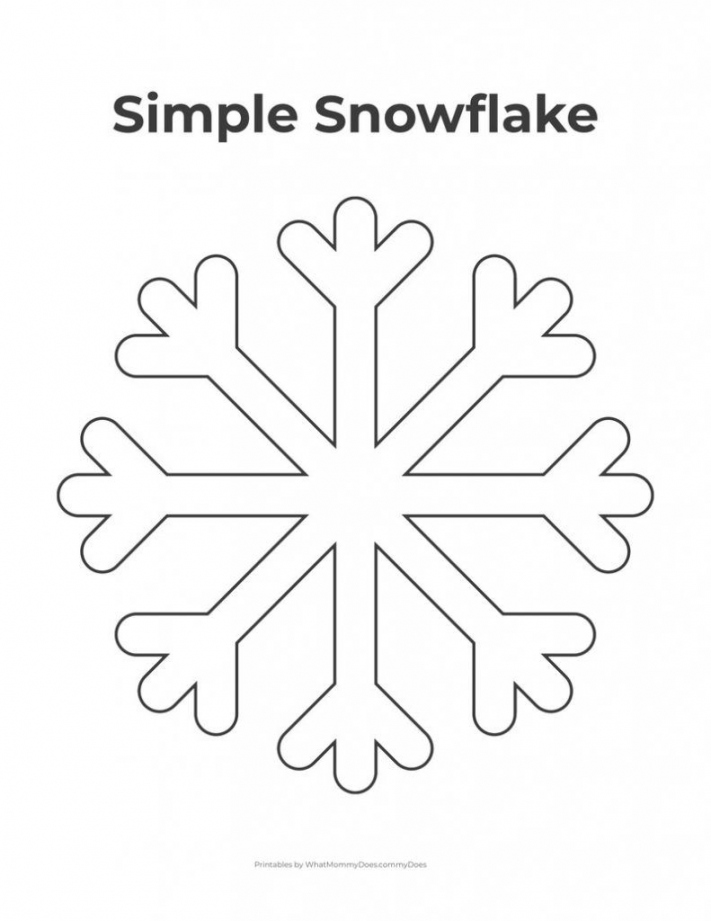 Free Printable Snowflake Templates –  Large & Small Stencil  - FREE Printables - Snow Flake Template