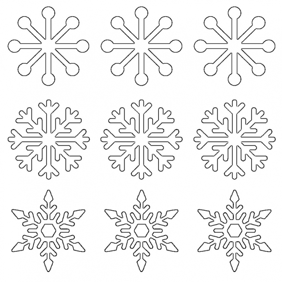 Free Printable Snowflake Templates –  Large & Small Stencil  - FREE Printables - Snowflake Print Out