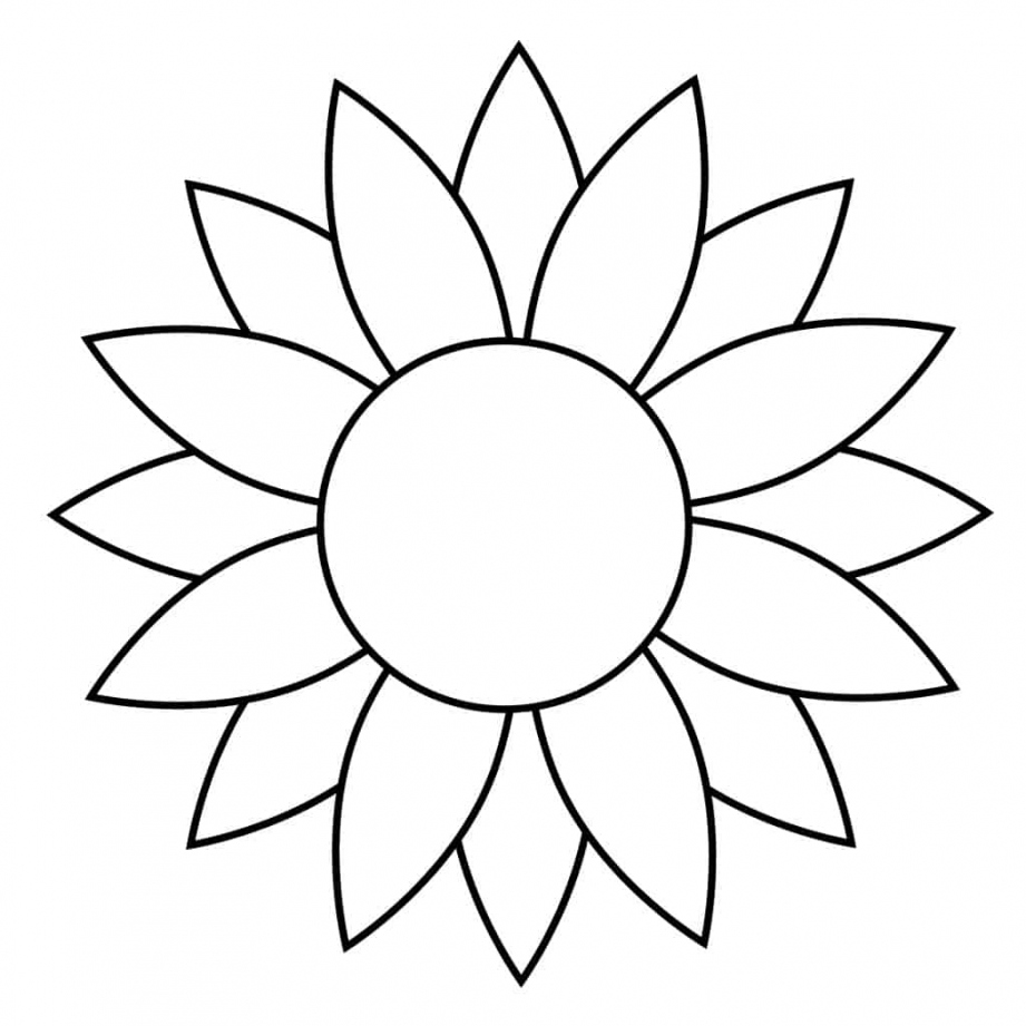 Free Printable Sunflower Template - Daily Printables - FREE Printables - Printable Pictures Of Sunflowers