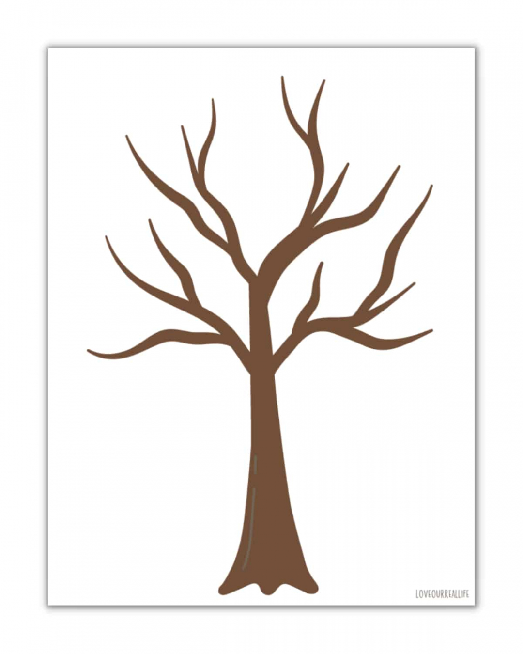 FREE Printable Trees Without Leaves Template -  Pages ⋆ Love  - FREE Printables - Tree Cut Out Template