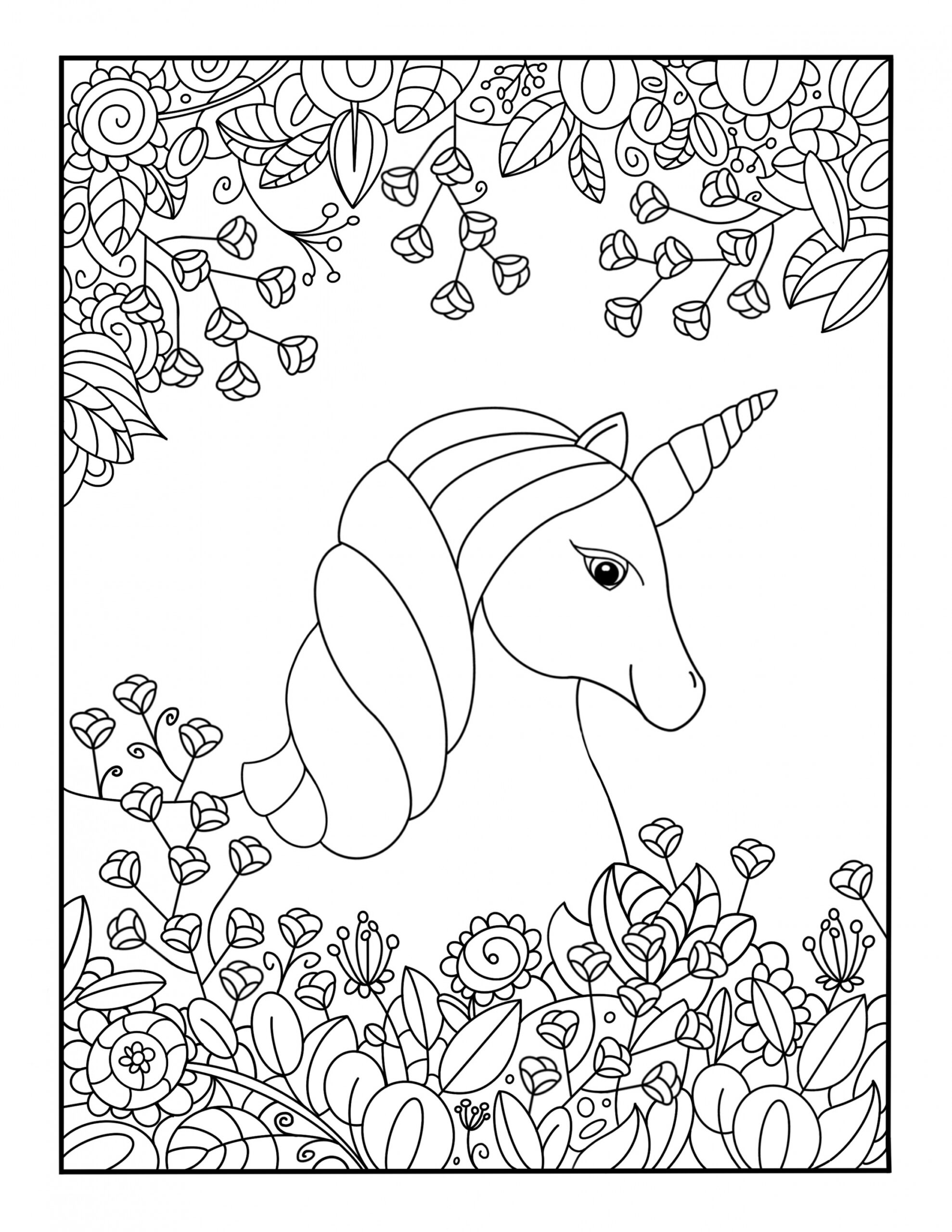 Free Unicorn Coloring Pages - Daily Printables - FREE Printables - Adult Unicorn Coloring Pages