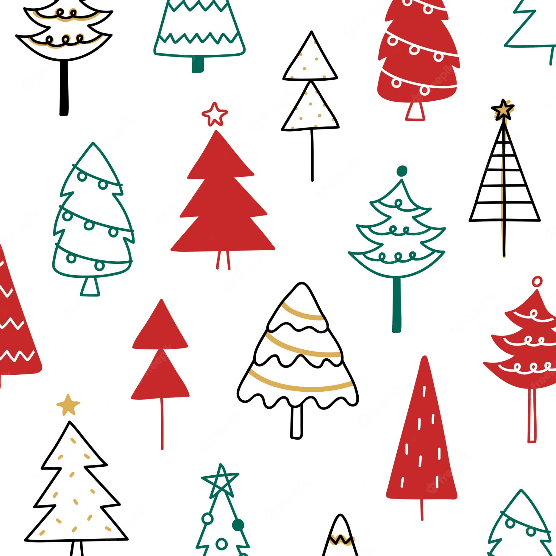 Free Vector  Christmas pattern - FREE Printables - Christmas Tree Patterns