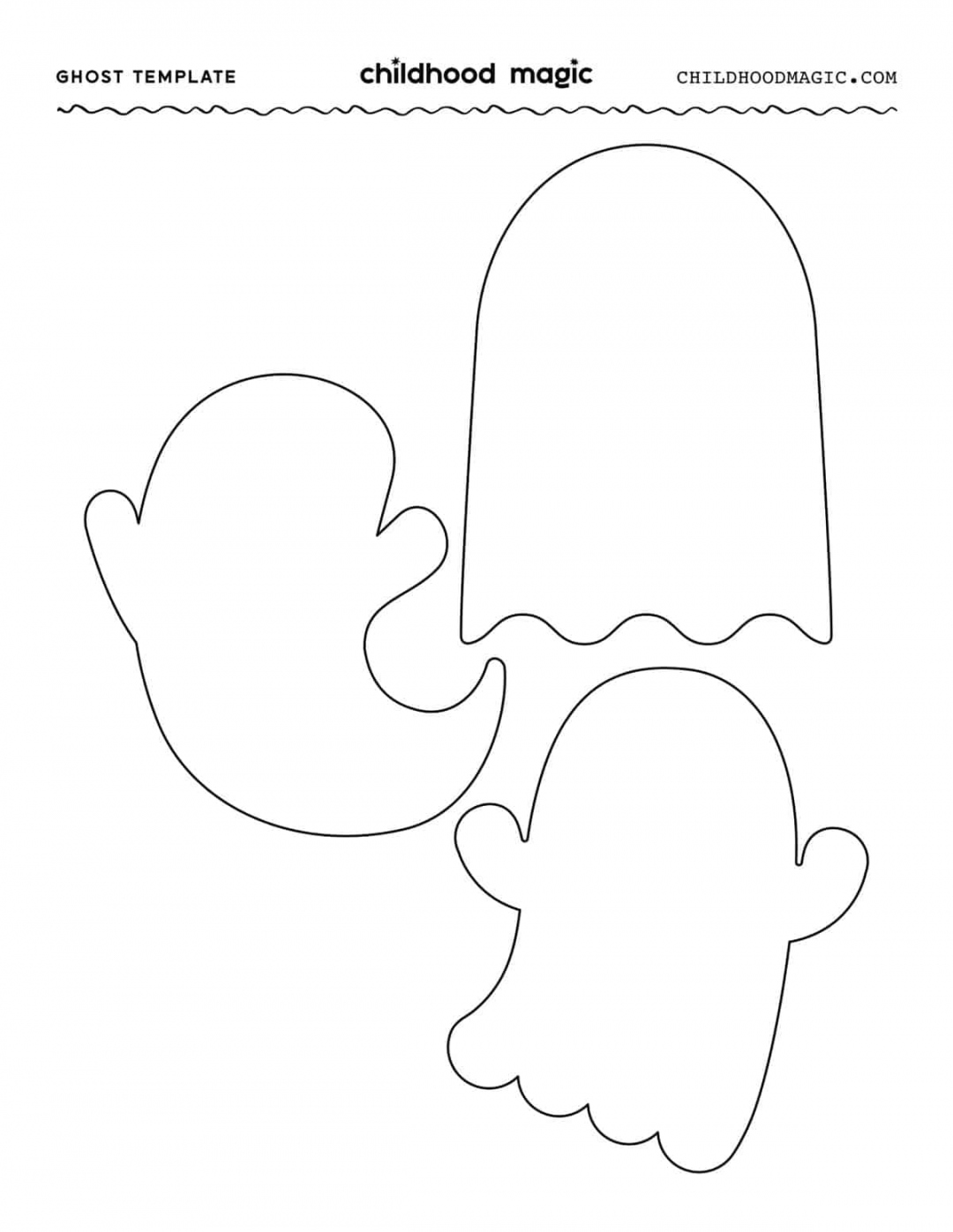 Ghost Template - Free Printable - Childhood Magic - FREE Printables - Ghost Shape