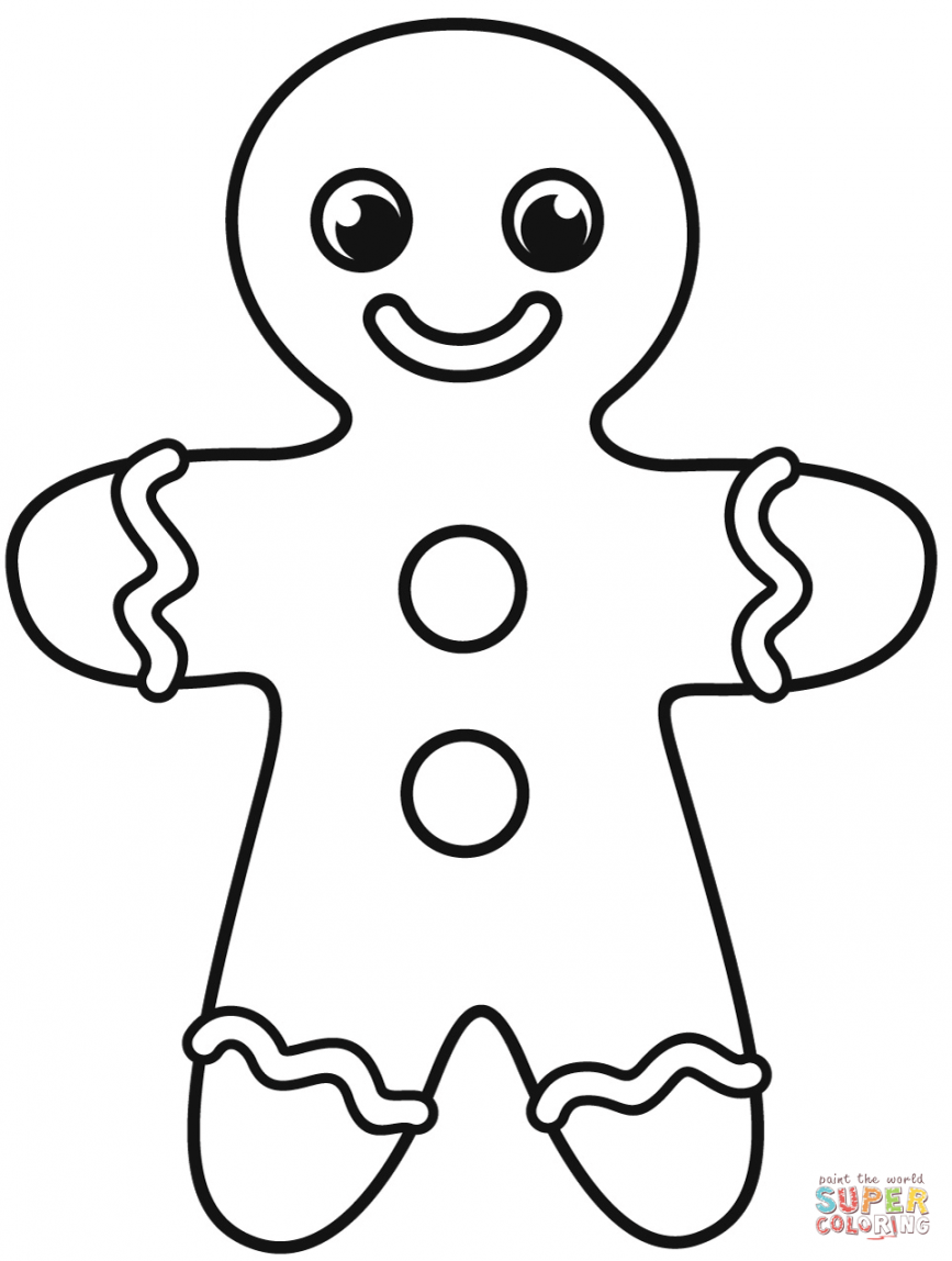 Gingerbread Man coloring page  Free Printable Coloring Pages - FREE Printables - Gingerbread Man To Color